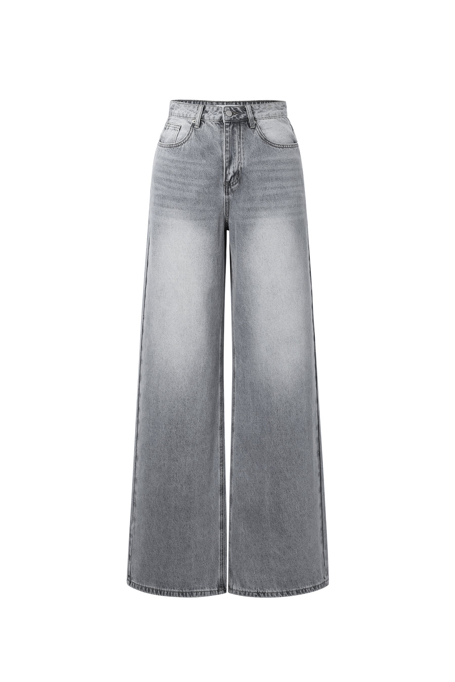 Dames wide-leg jeans van geweven katoen in drie kleuren