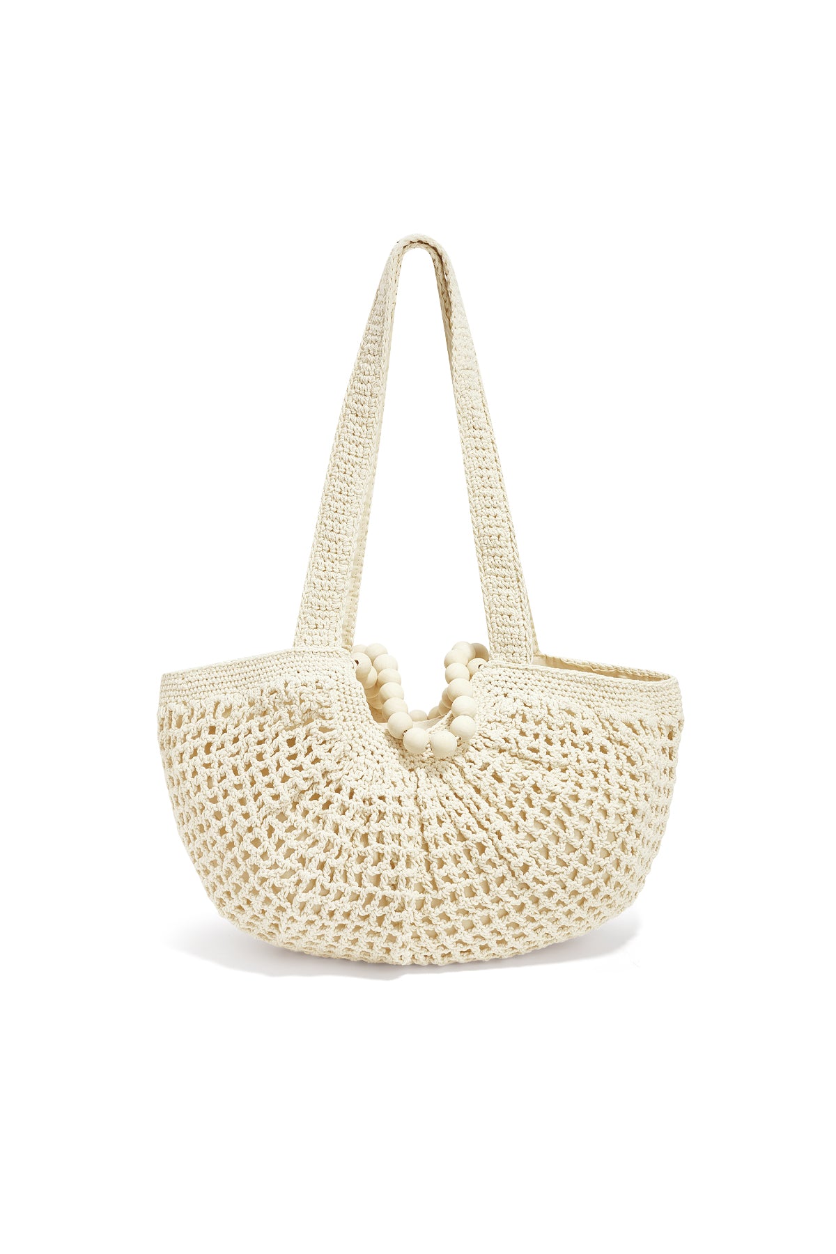 Sac de plage 100 % coton avec motif uni et détail tressé avec haut ouvert