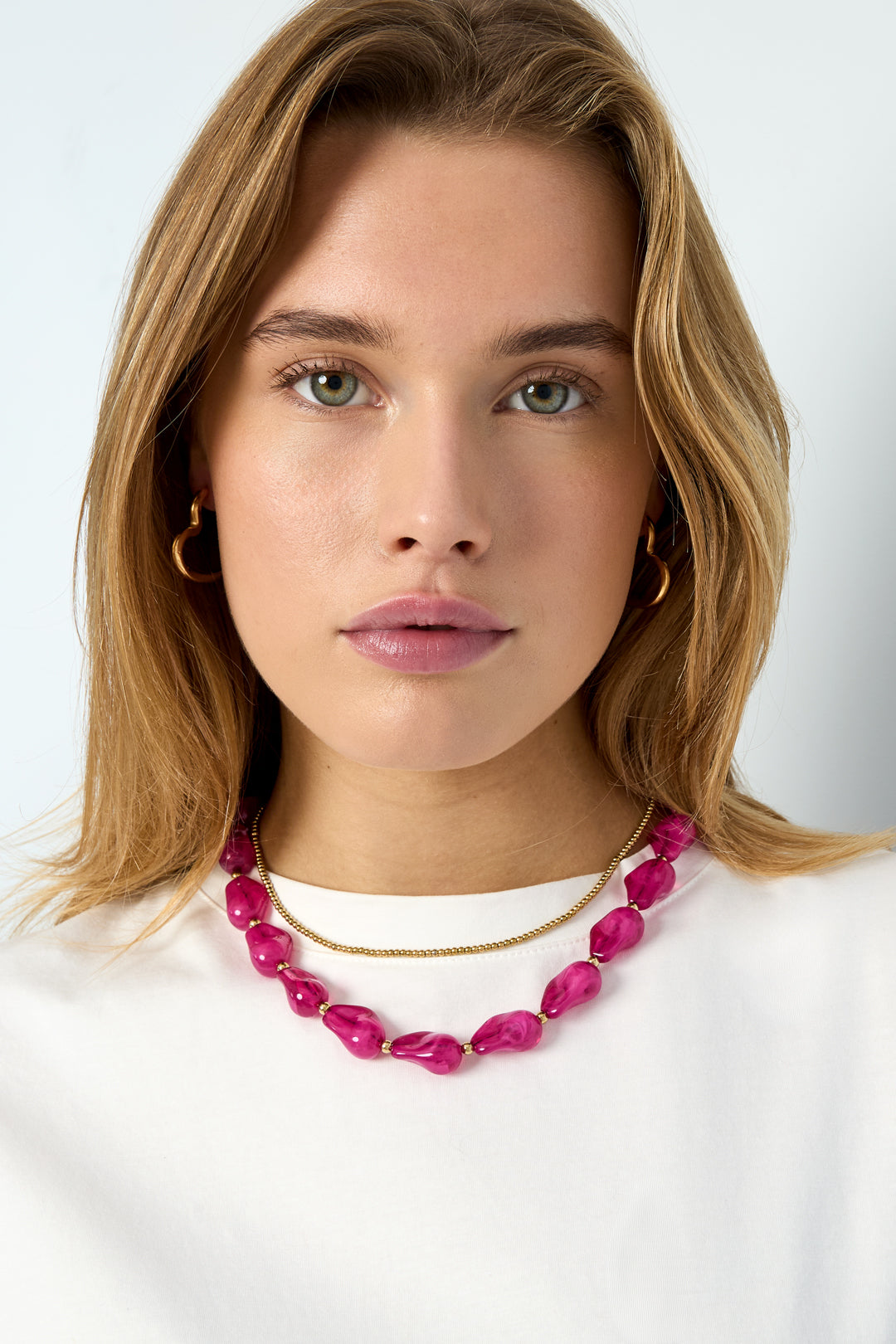 Women's Acrylic Bead Necklace - Multiple Colors - Casual – image 2