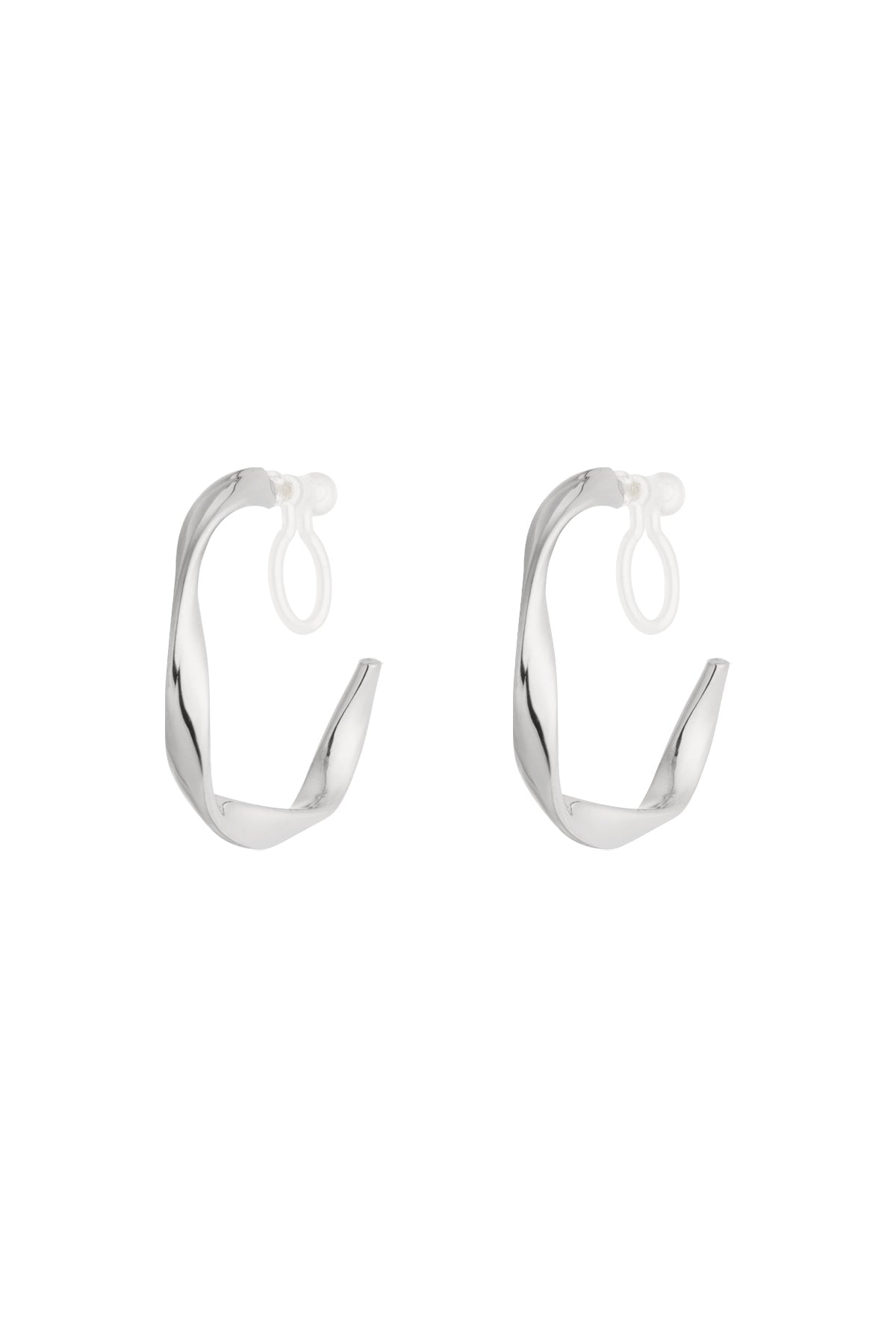 Boucles d'oreilles clips pour femmes en acier inoxydable, de forme organique – couleur or