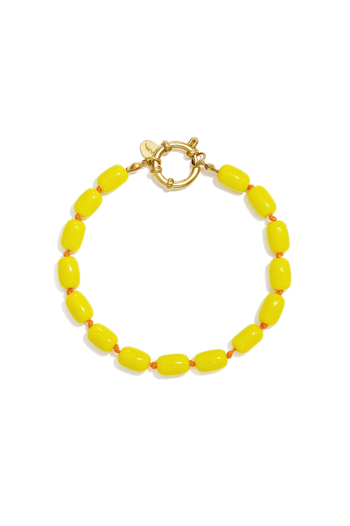 Bracelet en perles pour femme en acier inoxydable, verre de conception unie – plusieurs coloris