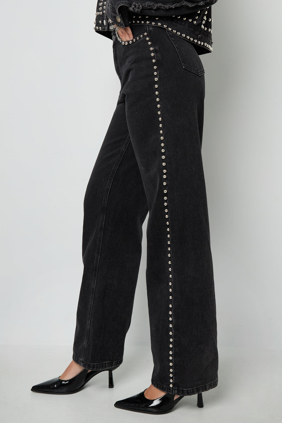 Jeans droite femme – noir – photo 5