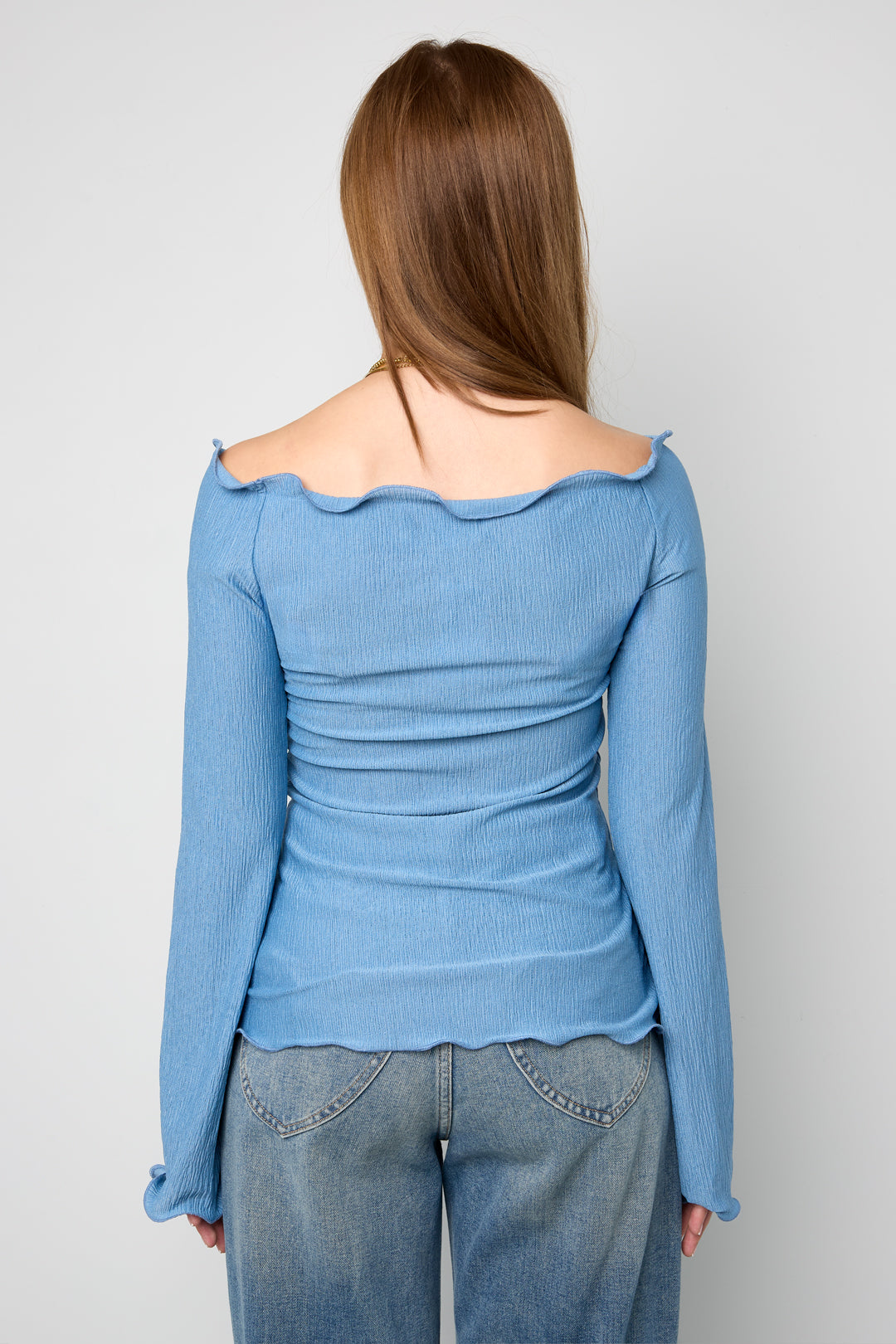 Dames off-shoulder top met lange mouwen – productfoto 3
