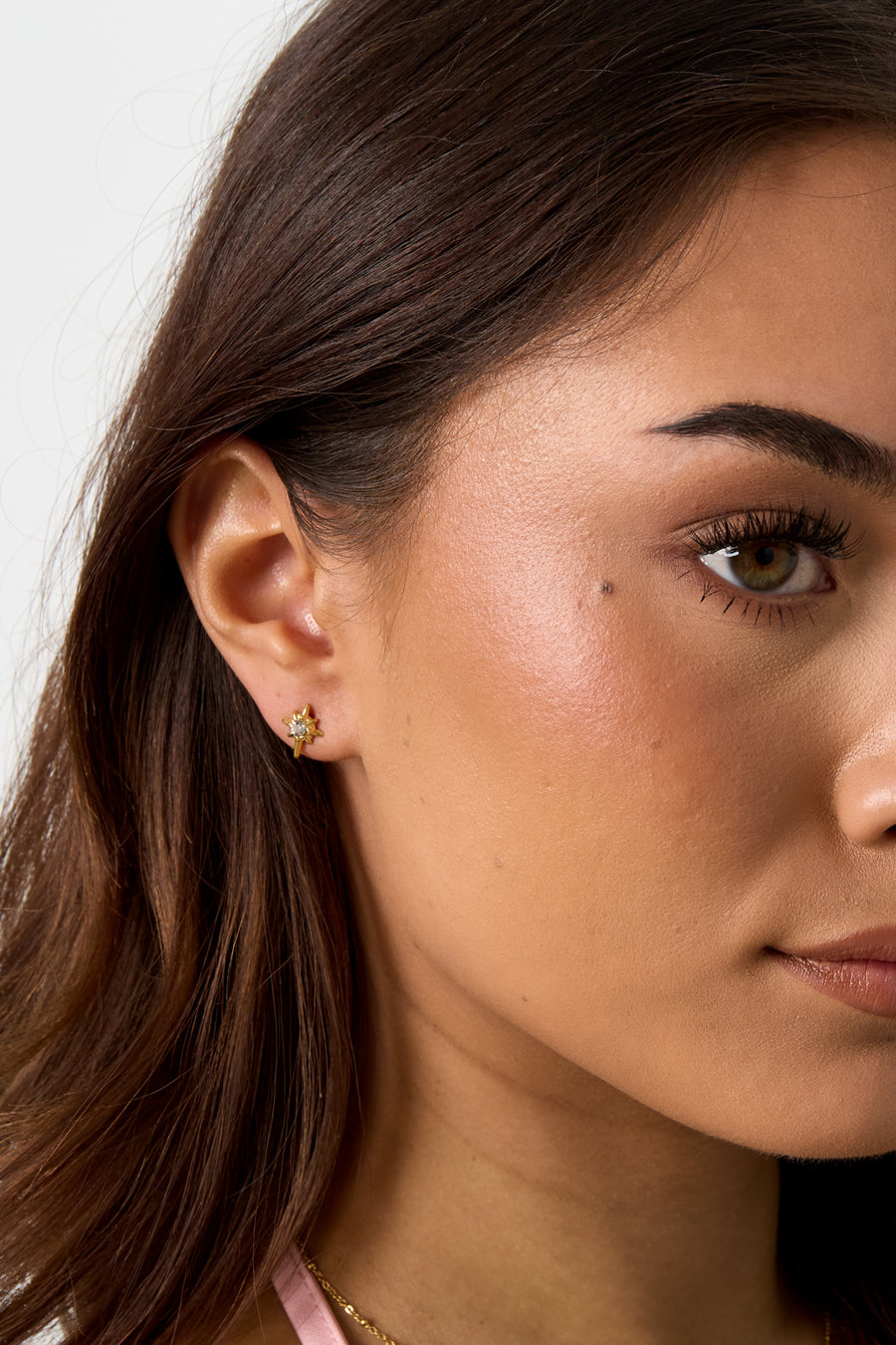Women's Stainless Steel Star Stud Earrings – Gold-tone and Silver-tone