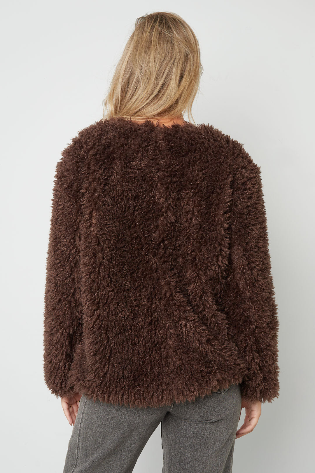 Geweven Polyestervezel Vrouwen Jas Elegant Solide Kleur Herfst/Winter