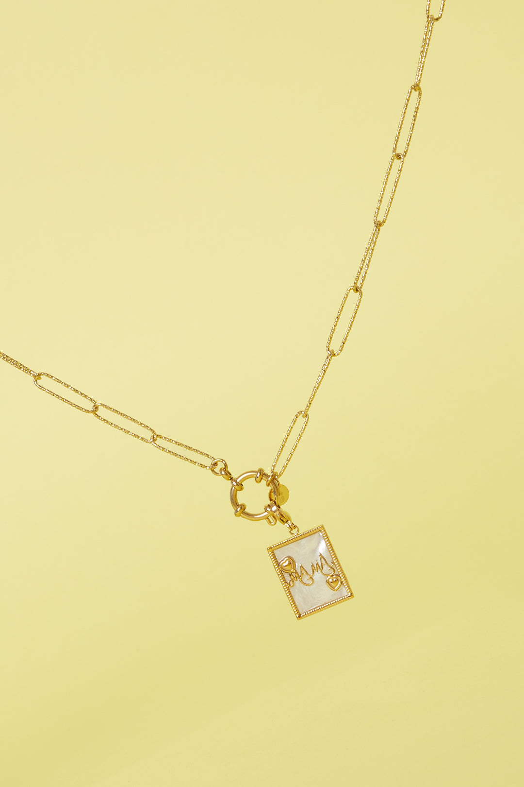 Sieraden bedel paarelmoer fotolijstje mama DIY