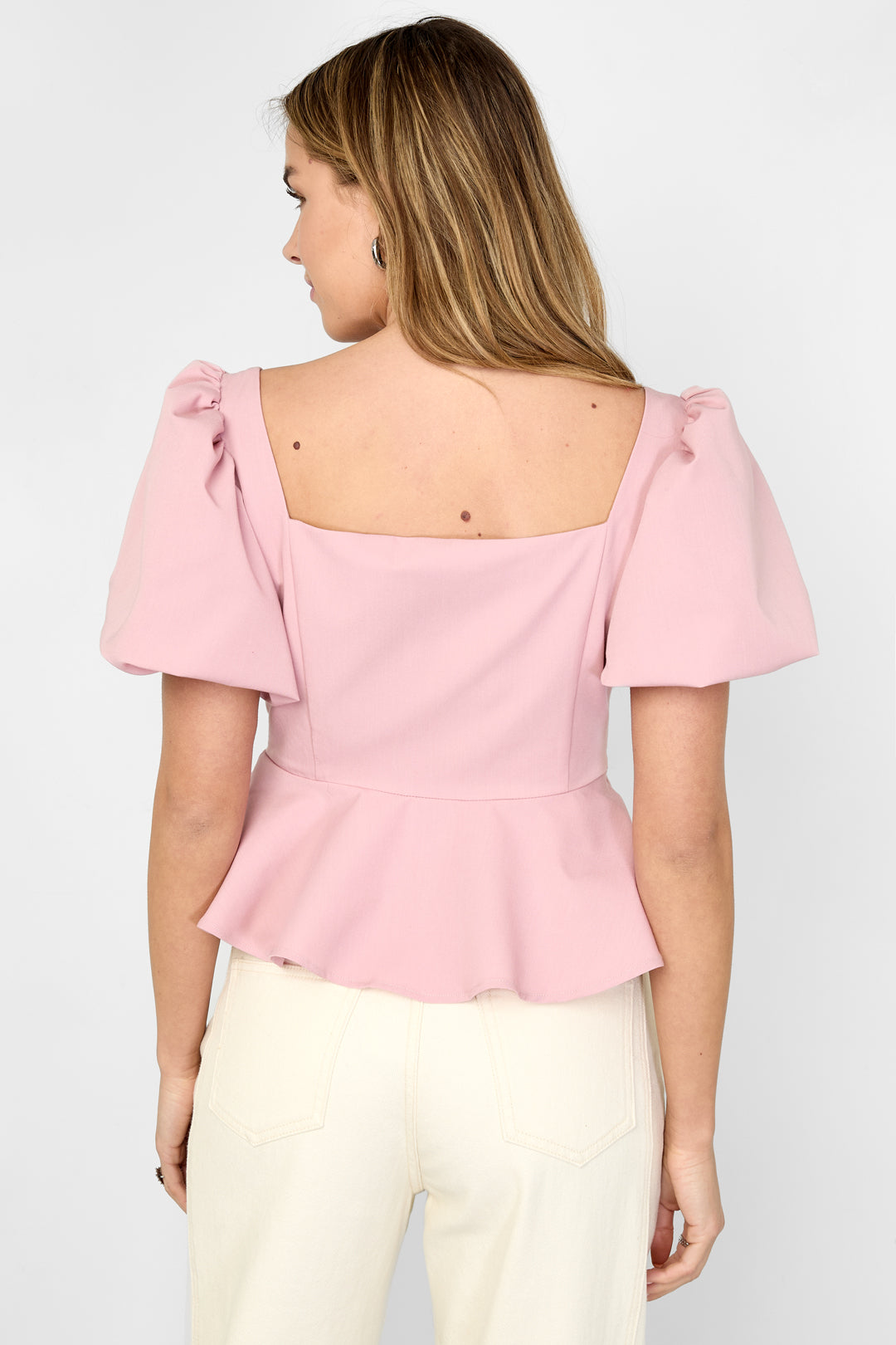 Dames Ariana top van polyester in drie effen kleuren – productfoto 9