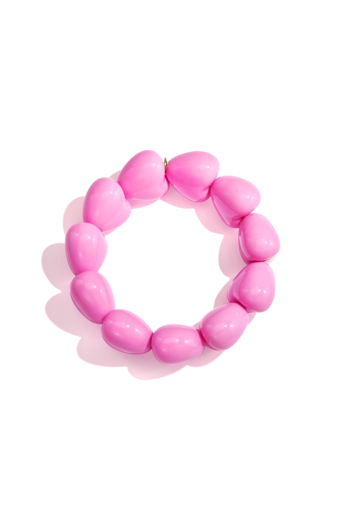 Bracelet perles en résine avec cœur pour femmes – plusieurs couleurs