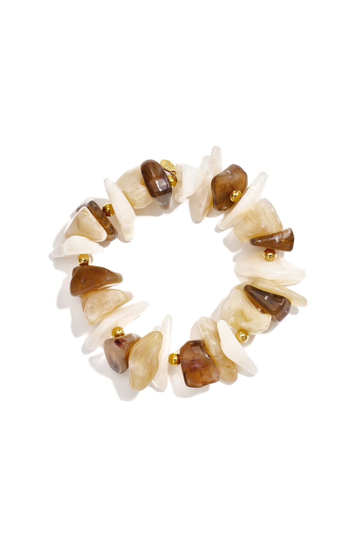 Bracelet pour femme en perles acryliques et acier inoxydable - plusieurs couleurs