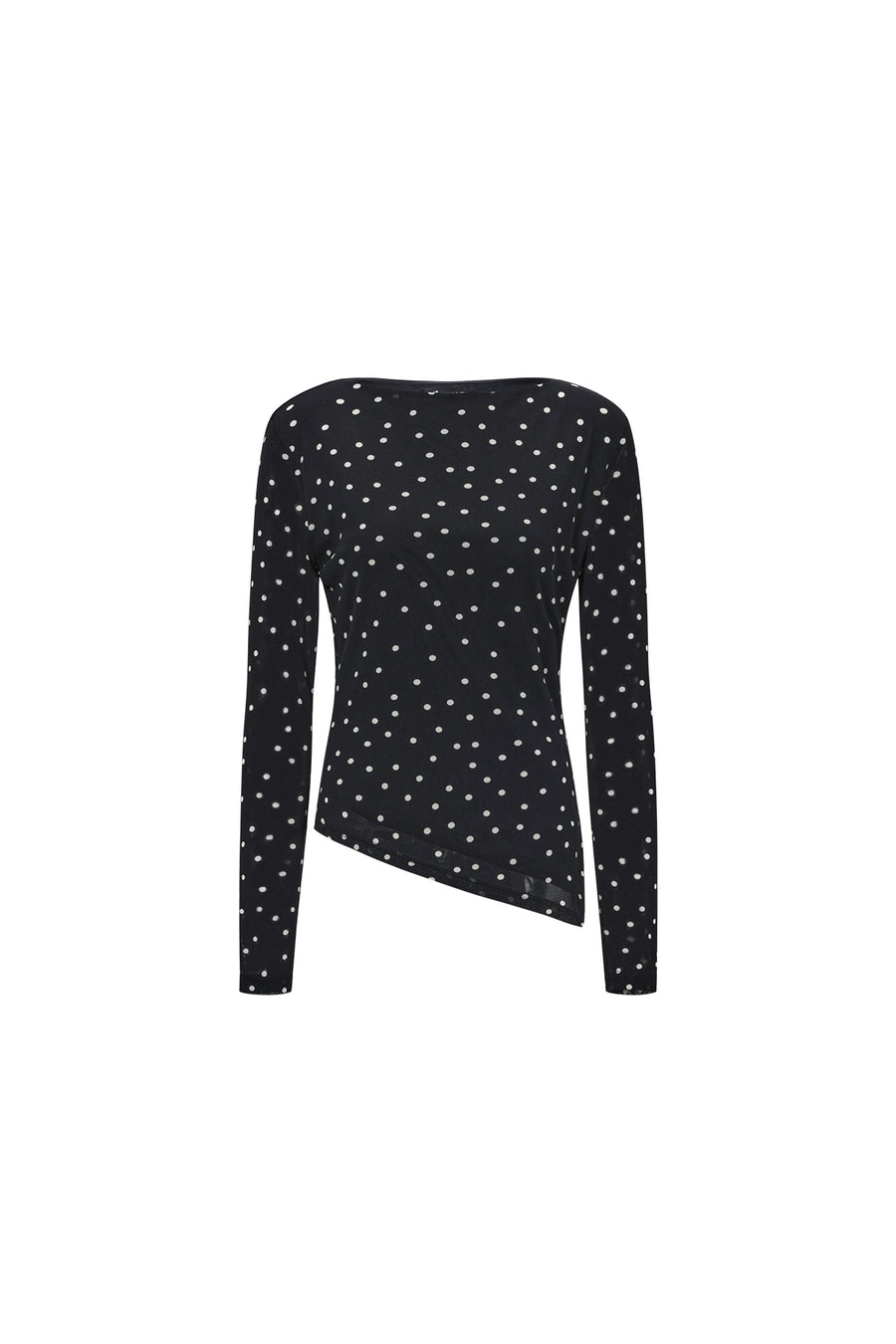 Dames blouse met stippen en lange mouwen