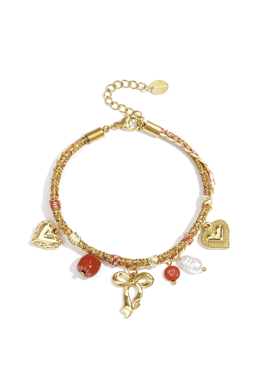 Armbanden met bedel van roestvrij staal, hart, casual, dagelijks, eenvoudig, serie, damessieraden