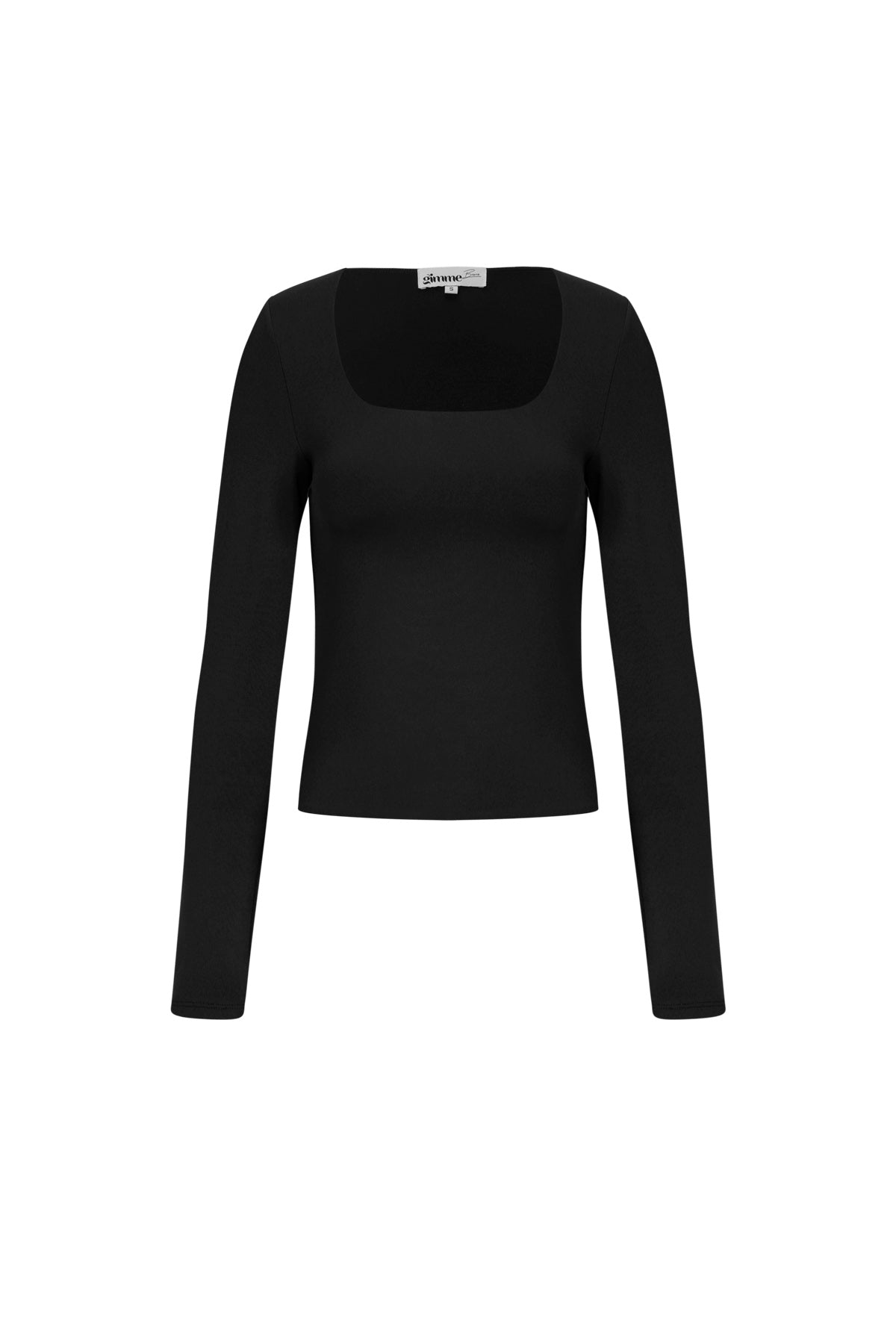 Dames basic top met lange mouwen van gebreid nylon – productfoto 10