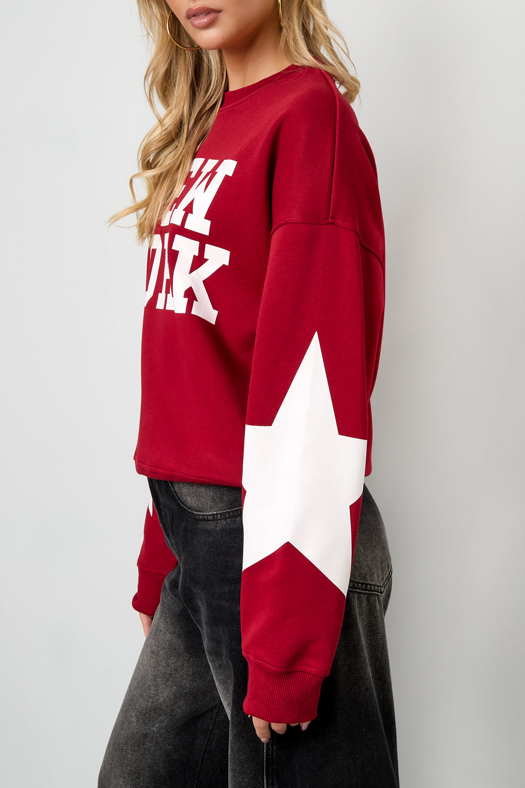 Dames New York sweater van katoen met ster – productfoto 5