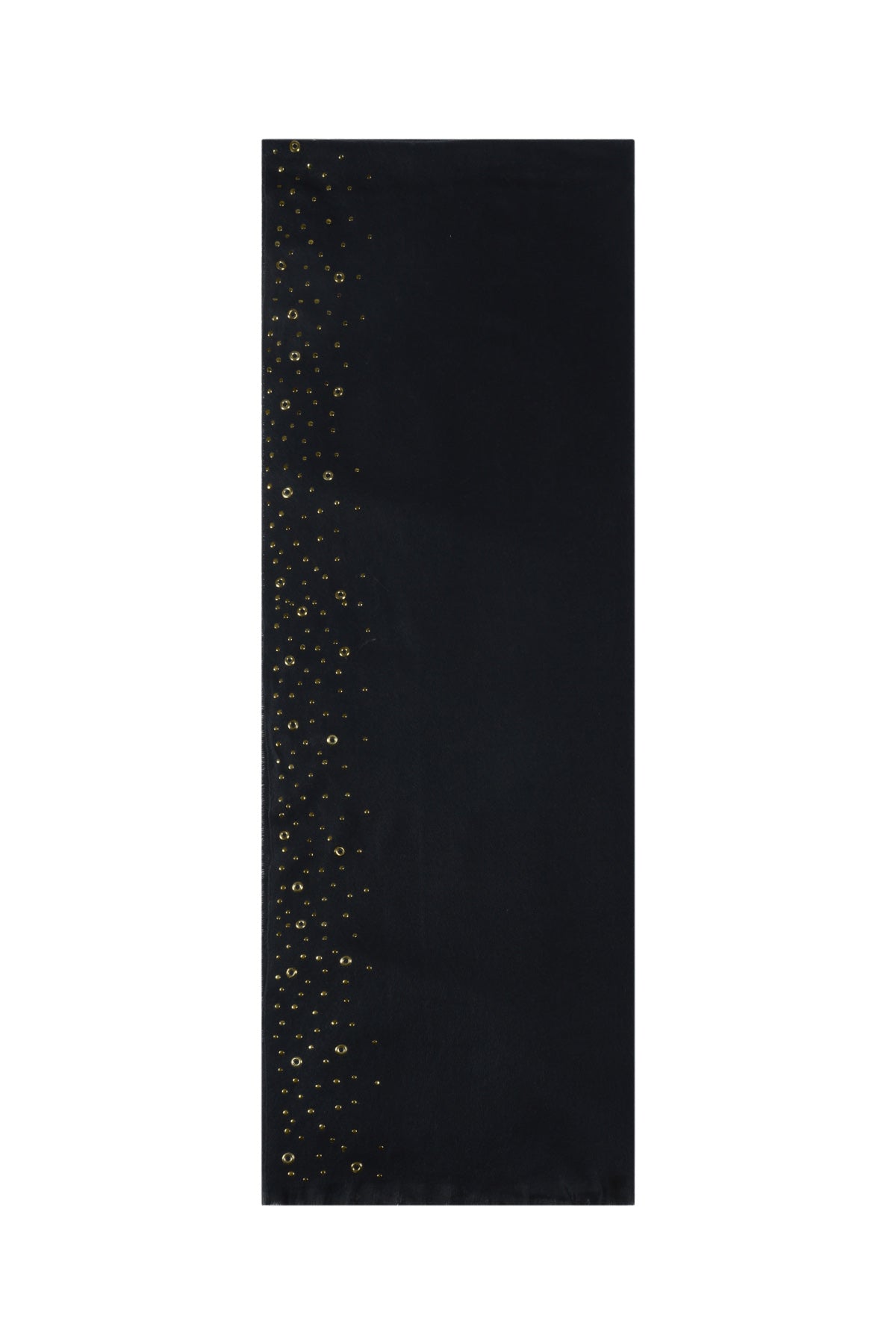 Écharpe d'hiver pour femmes 100 % polyester avec motif uni – noir
