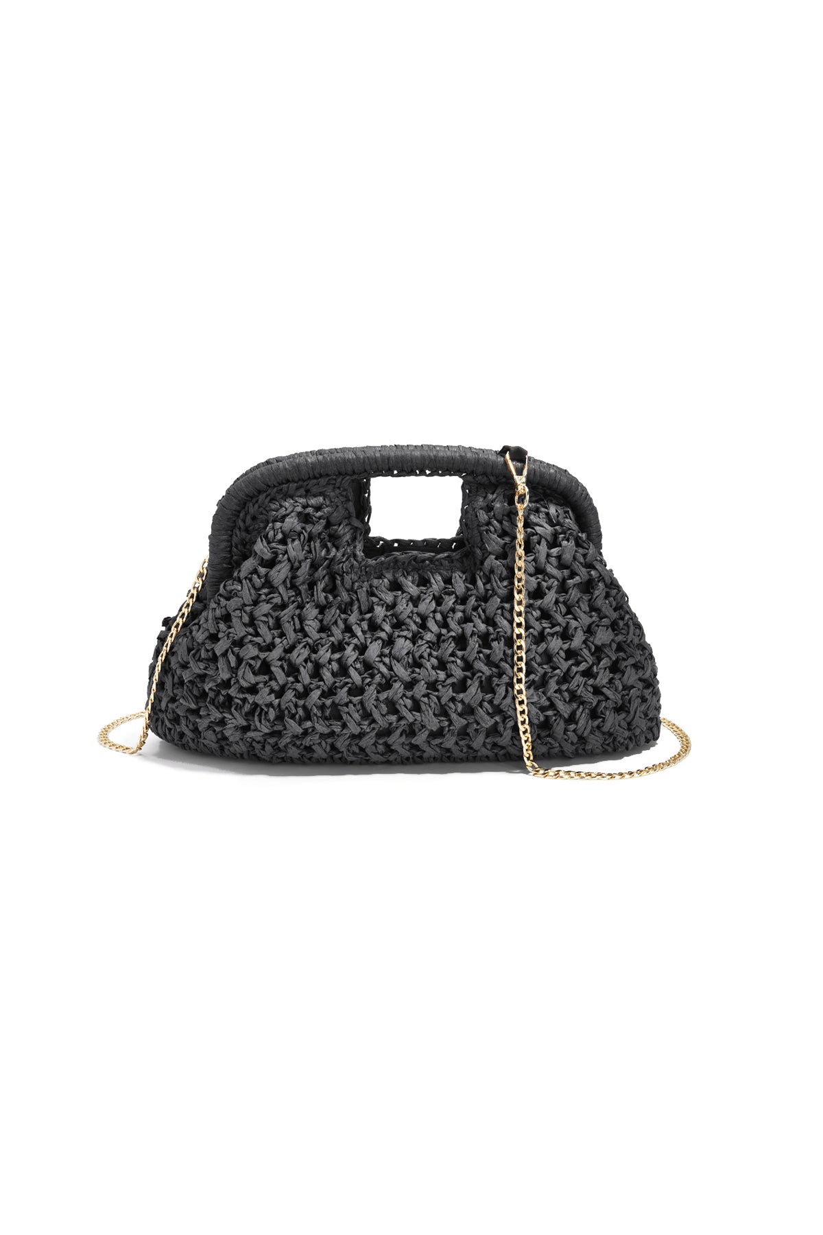Sac de plage 100 % papier au design uni et détail tressé avec bouton-pression magnétique