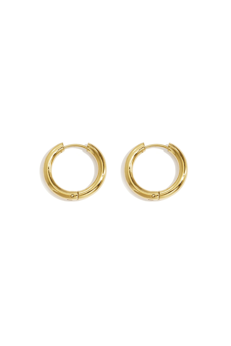 Boucles d'oreilles créoles pour femmes en acier inoxydable – coloris or et argent