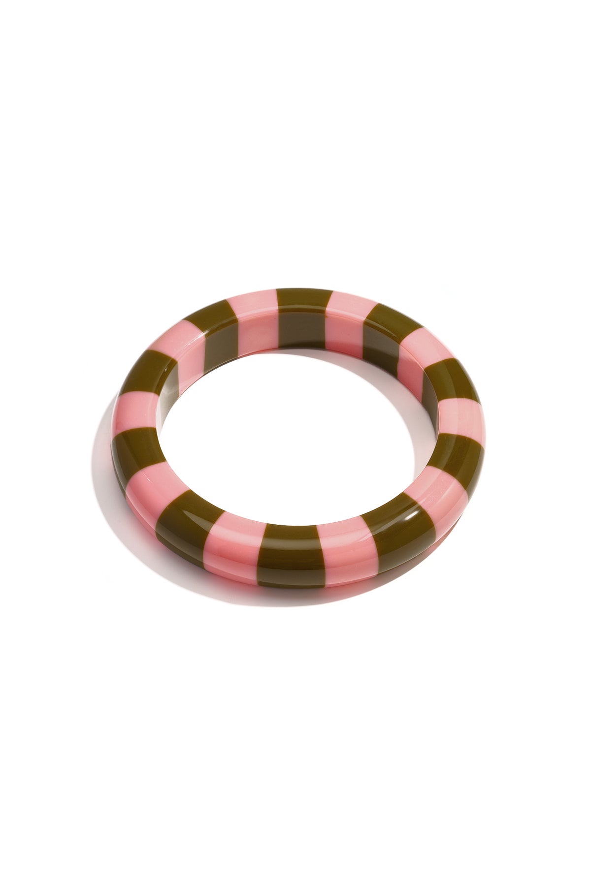 Bracelet jonc femme en résine à rayures – plusieurs coloris – décontracté