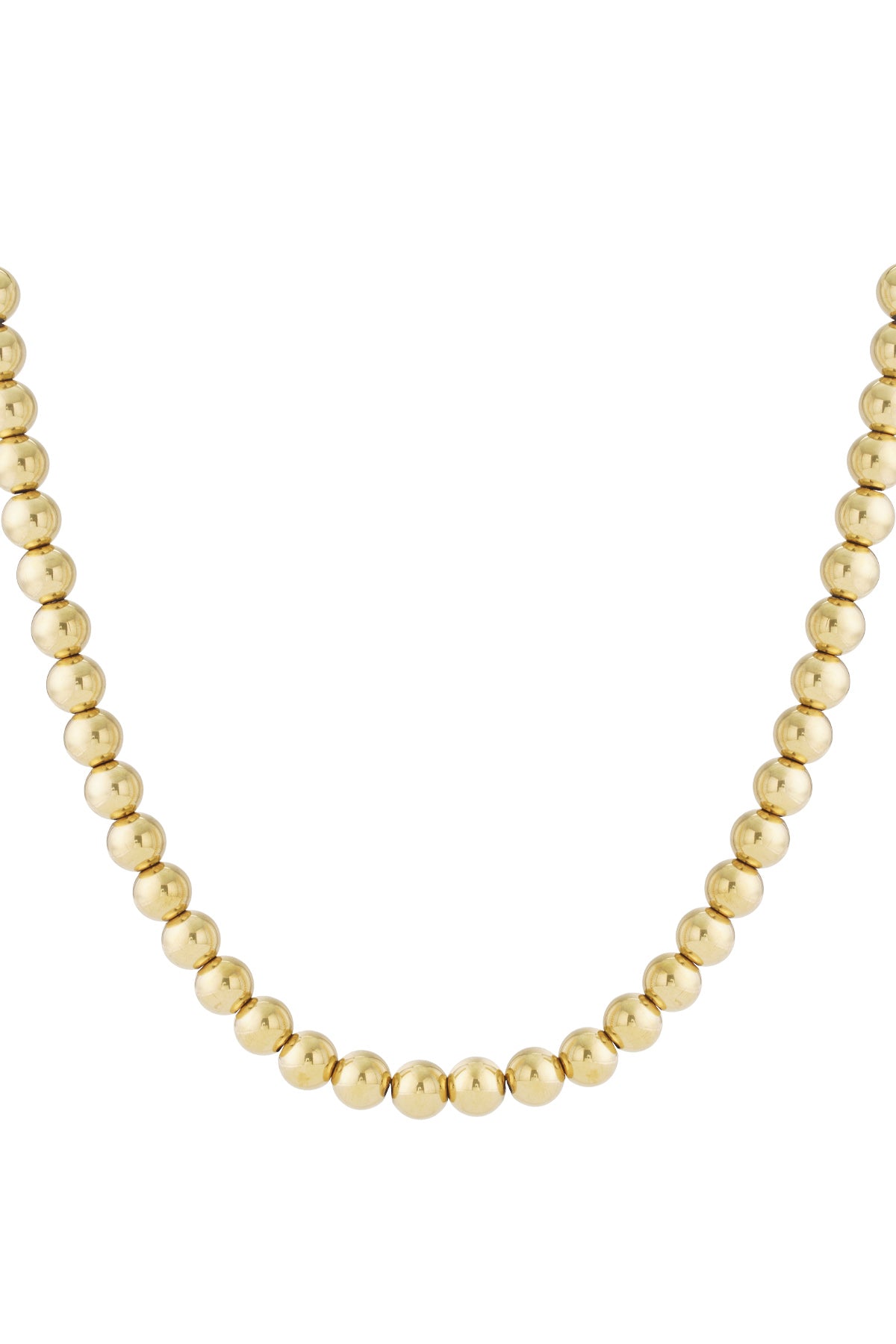 Collier de perles pour femme en acier inoxydable – doré et argenté