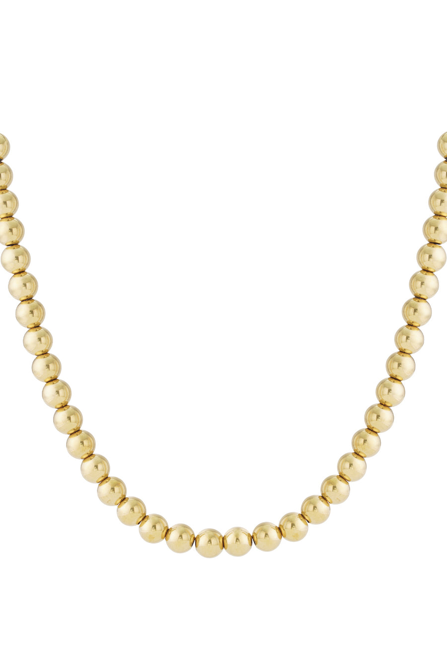 Collier de perles pour femme en acier inoxydable – doré et argenté