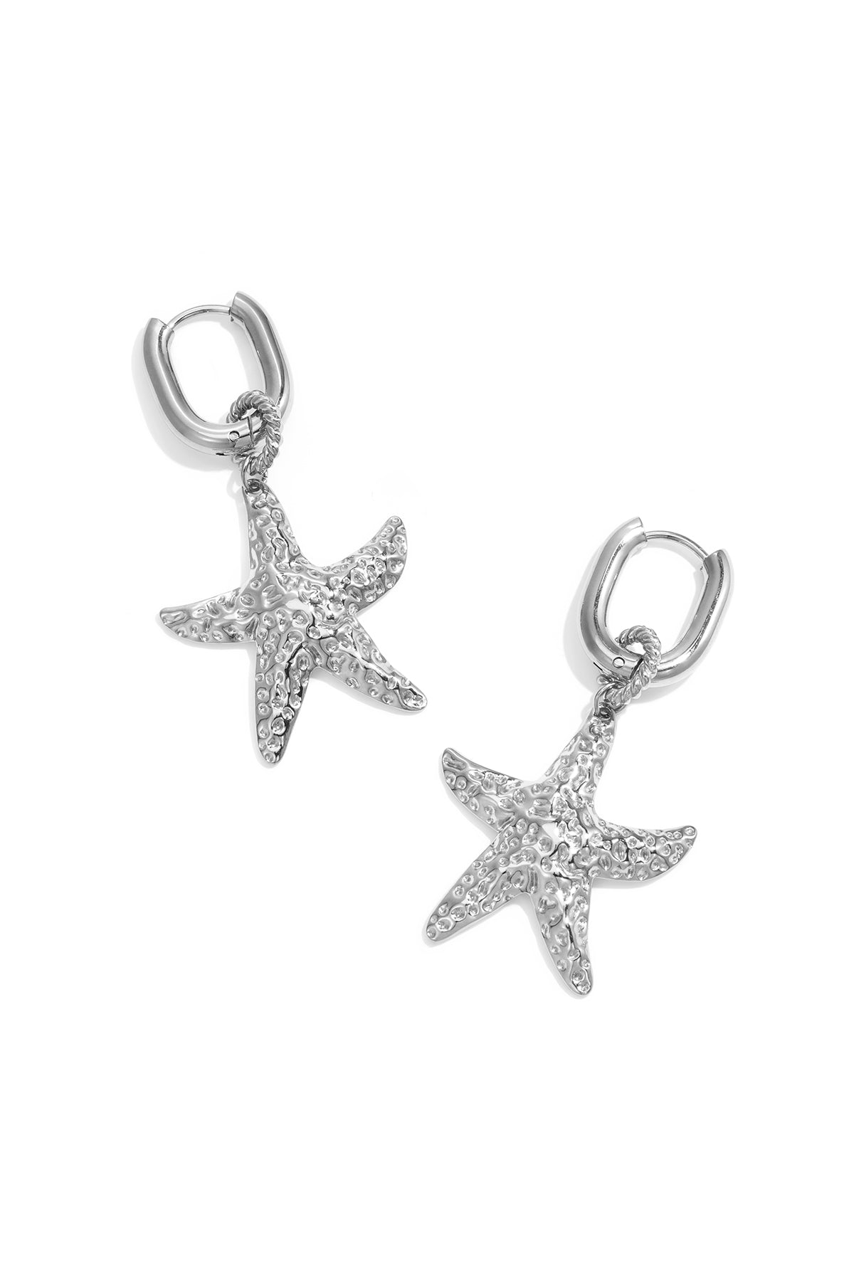 Squoval oorbellen met zeester hanger