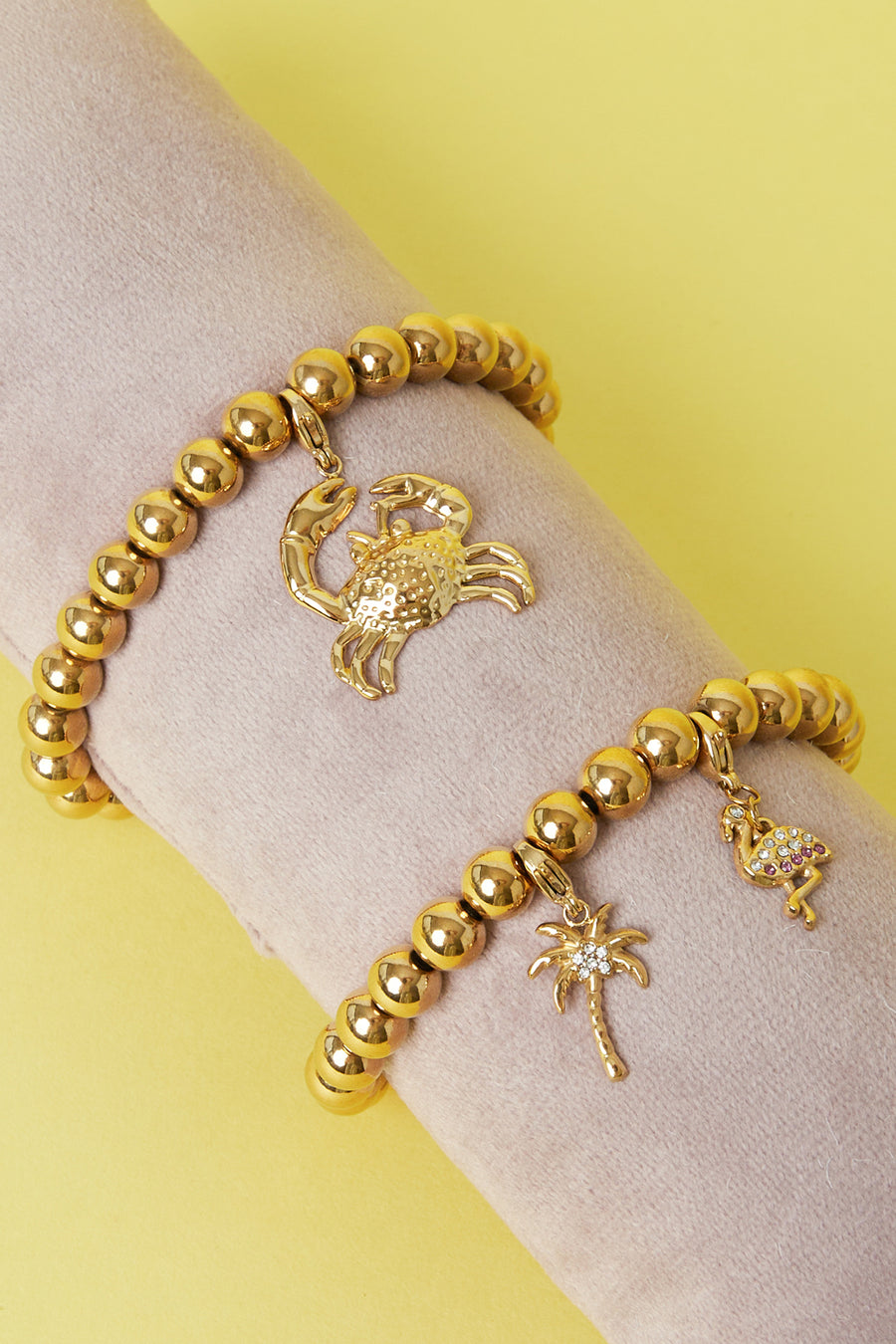 Composant de bijoux en acier inoxydable avec détails océaniques – couleur or