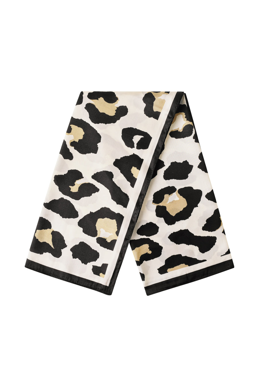 Écharpe d'été 100 % polyester pour femme, imprimé léopard – beige et marron