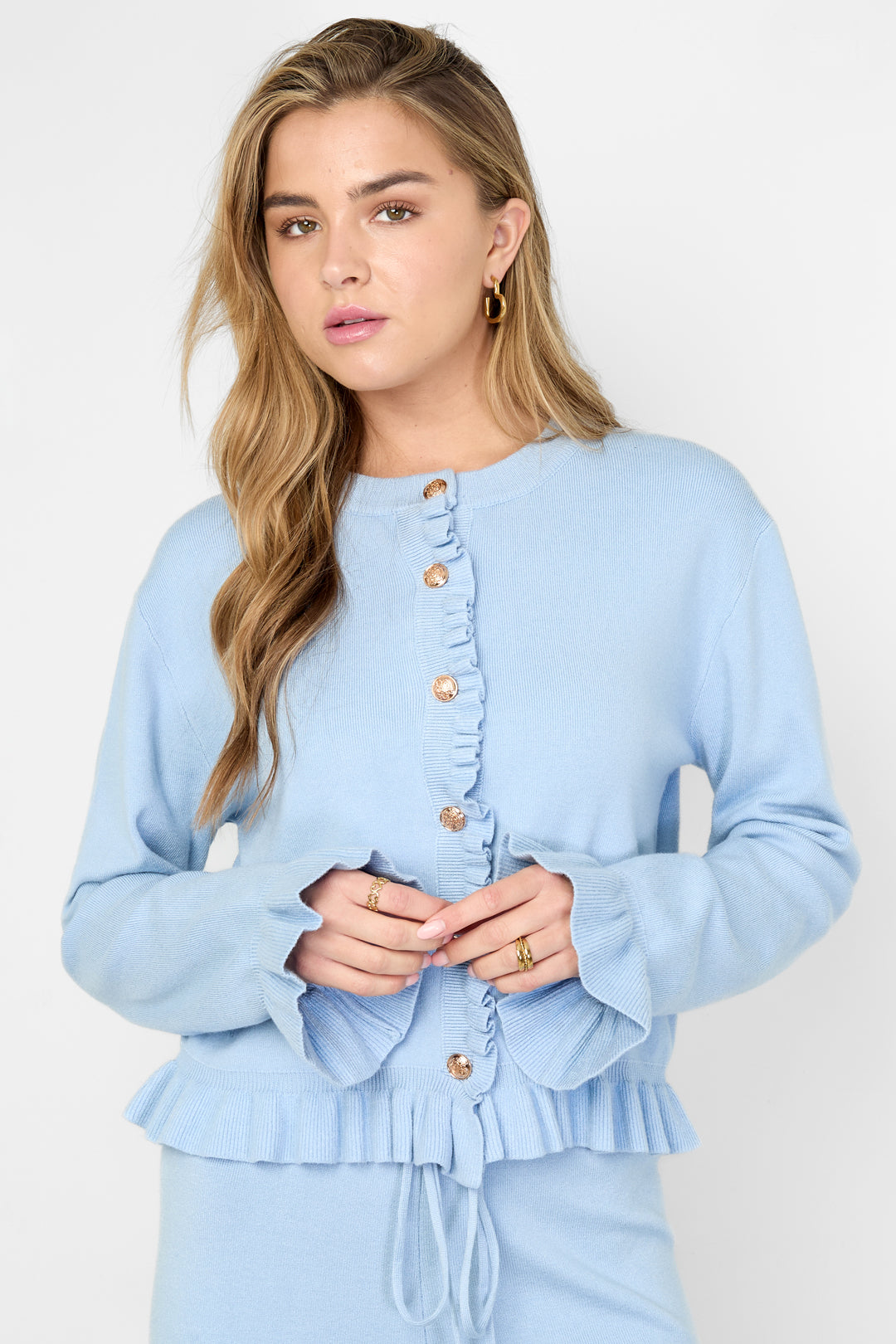 Dames Loving ruffle cardigan in drie kleuren – productfoto 6