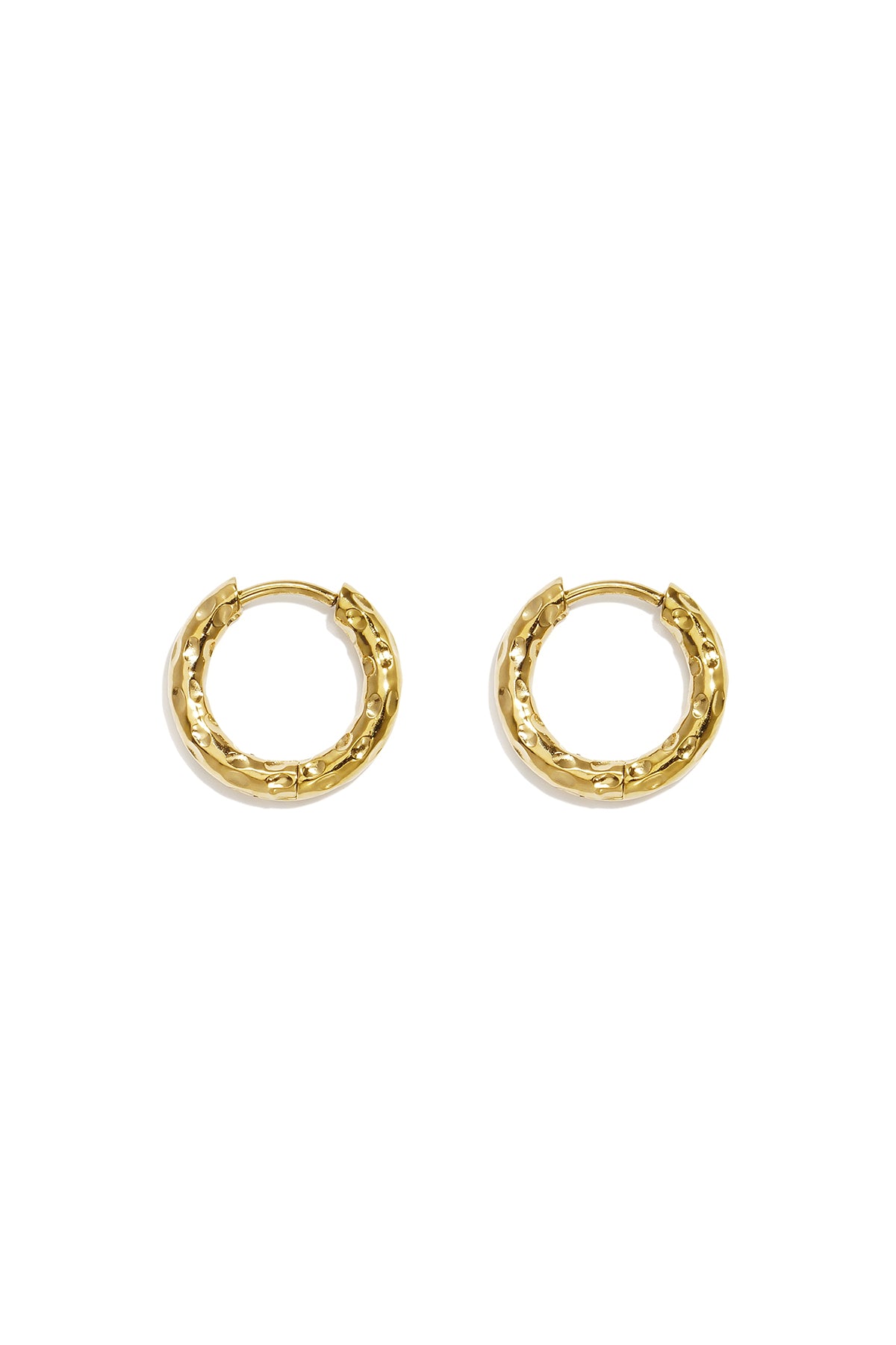 Women's Stainless Steel Round Hoop Earrings – Gold and Silver Tone