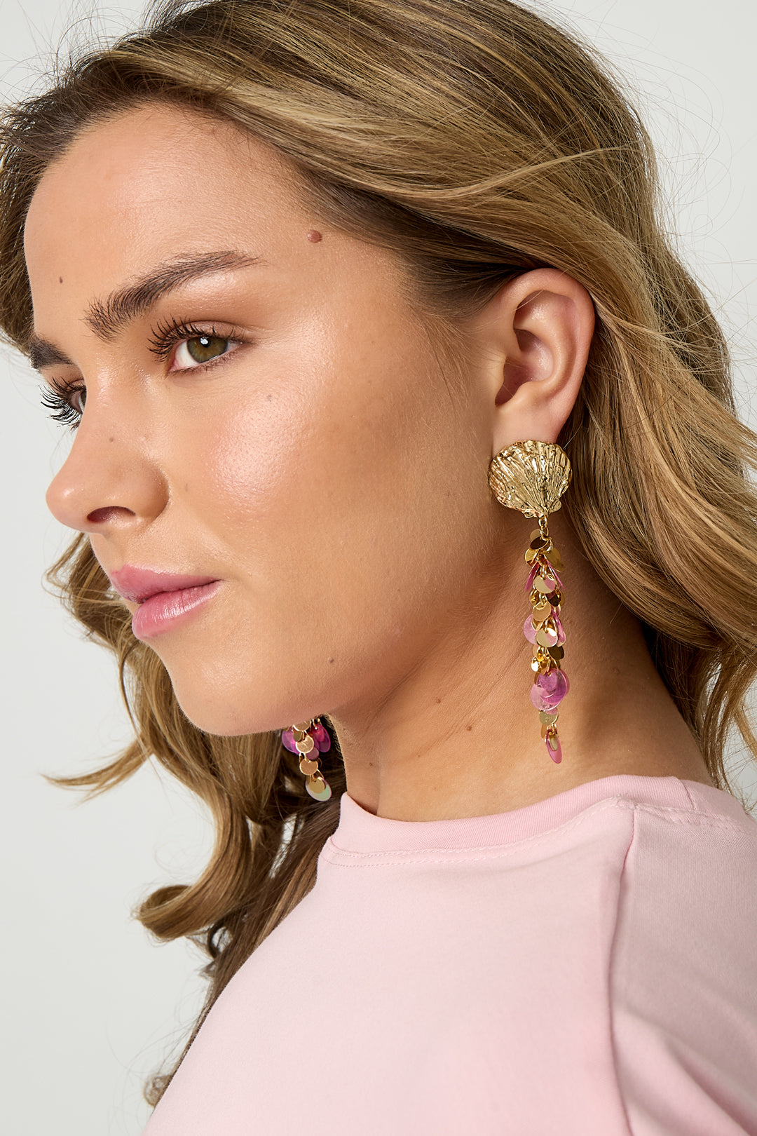 Boucles d'oreilles pendantes en alliage de métal avec motif coquillage pour femmes – plusieurs coloris – photo 4