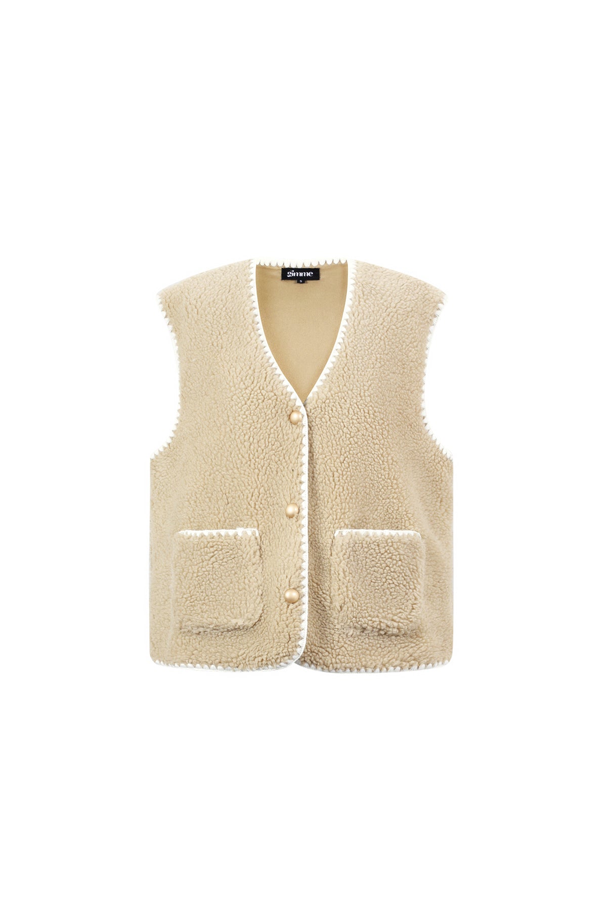 Dames Zoe gilet van polyester met kleurcontrast – productfoto 7