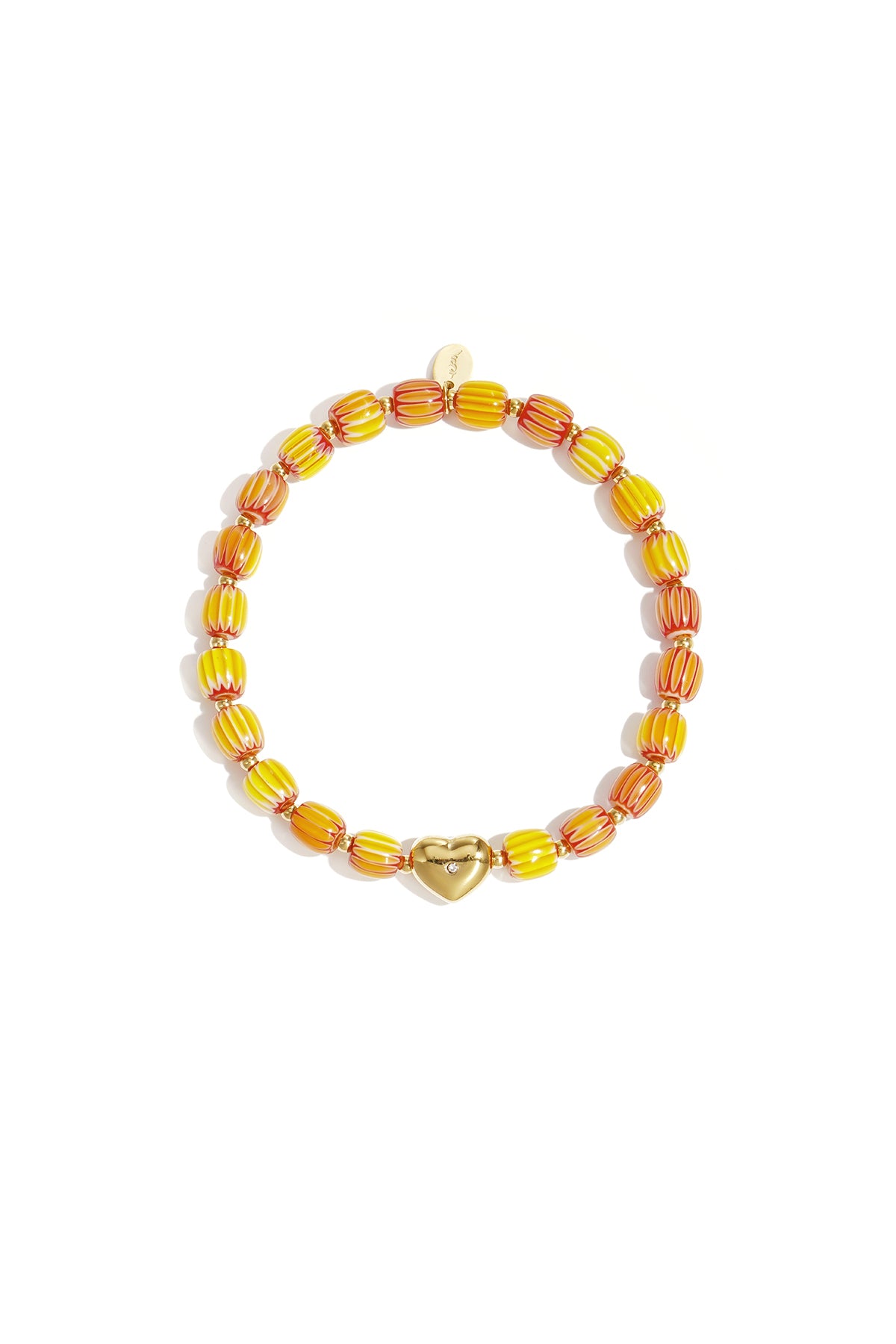 Bracelet de perles pour femmes en acier inoxydable avec cœur – plusieurs couleurs