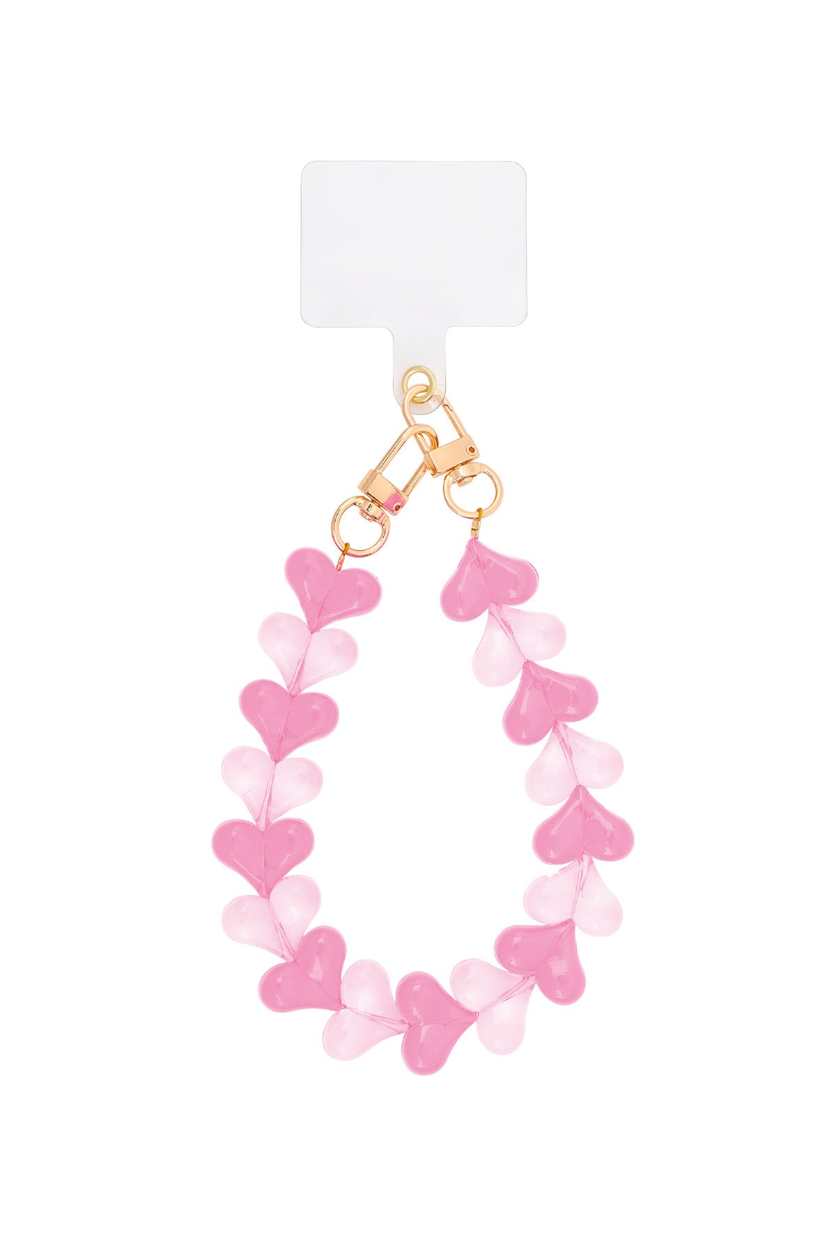 Cordon de téléphone en acrylique avec pendentif cœur – plusieurs coloris – usage quotidien