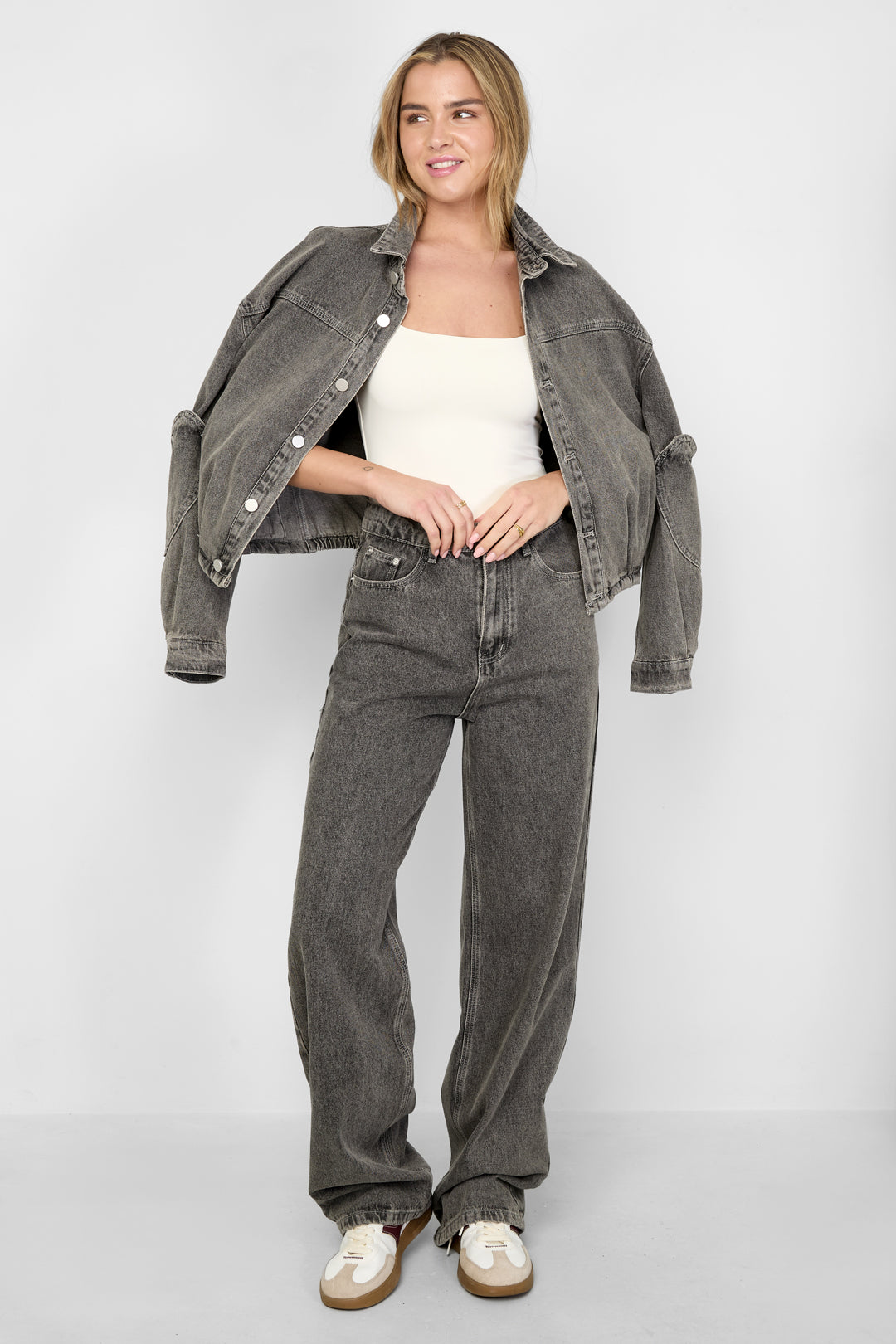 Dames Heartless denim broek van geweven katoen – productfoto 9