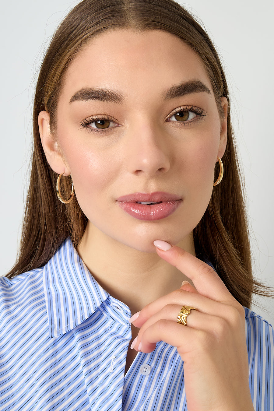 Boucles d'oreilles créoles pour femmes en acier inoxydable – dorées et argentées