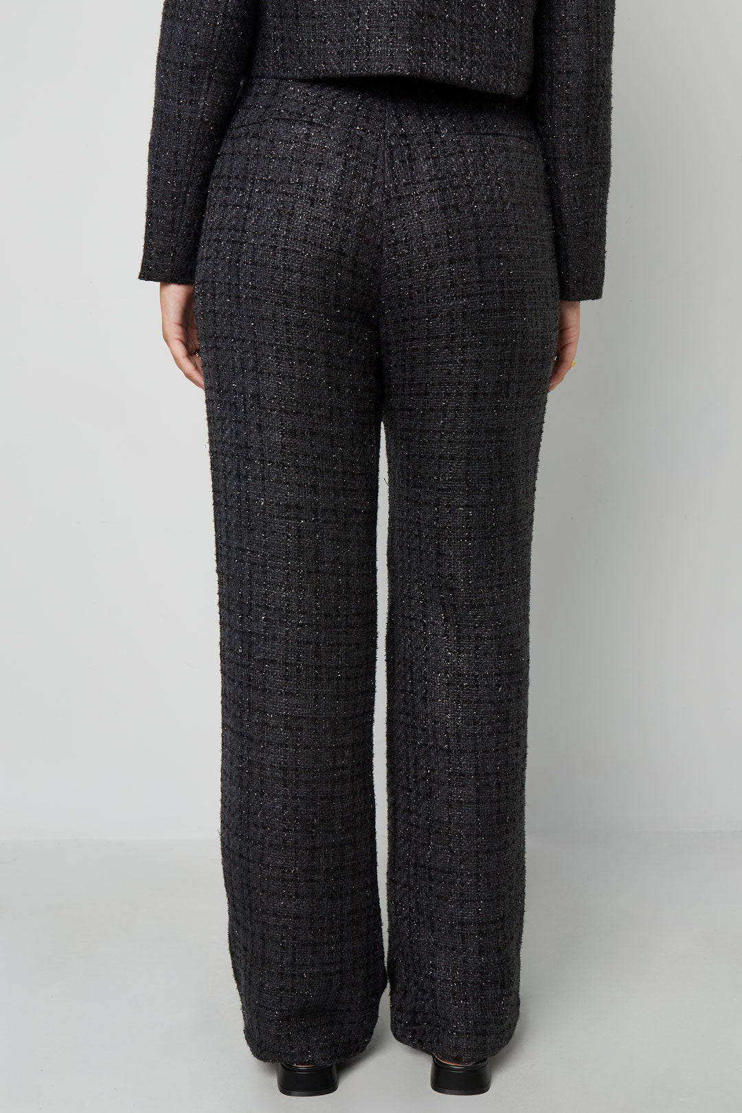 Dames rechte broek van polyester met ruitpatroon – productfoto 5