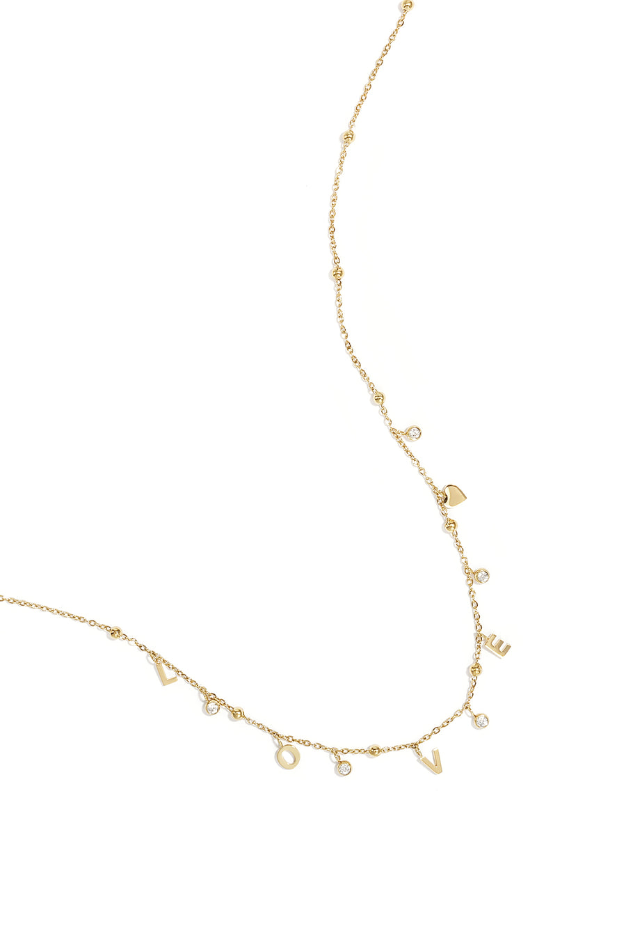 Collier femme en acier inoxydable avec pendentif lettre – couleur or