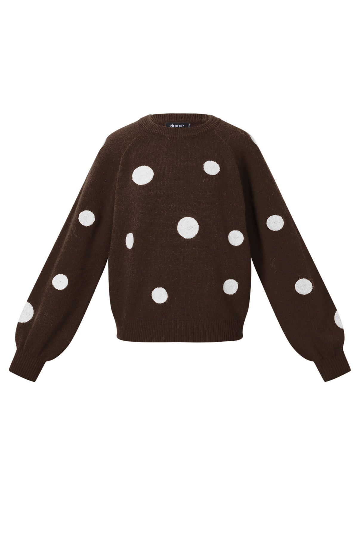 Dames gebreide trui van polyester met stippen