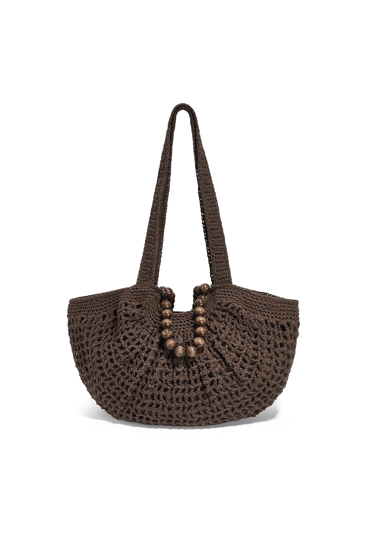 Sac de plage 100 % coton avec motif uni et détail tressé avec haut ouvert