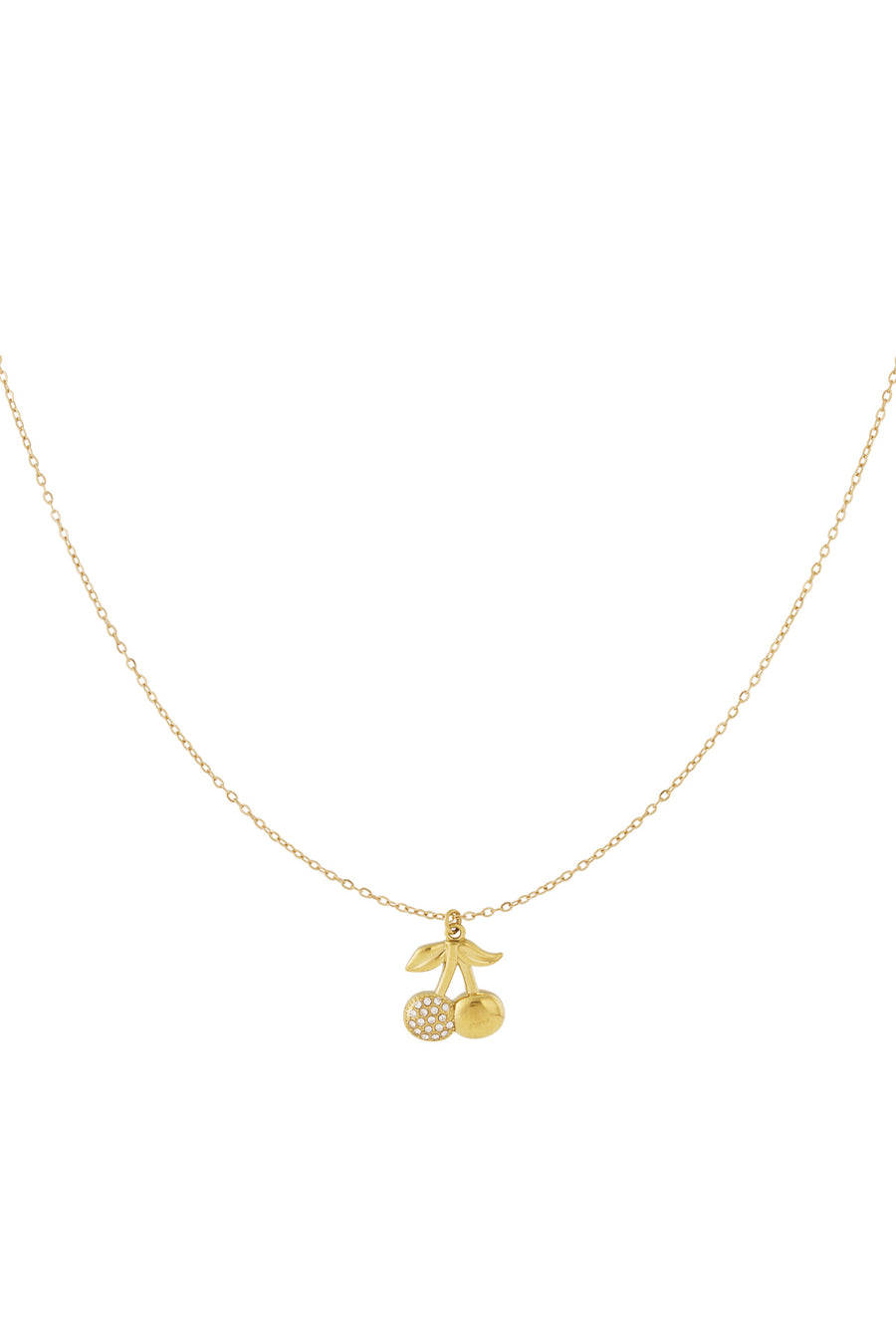 Glitter kersen ketting