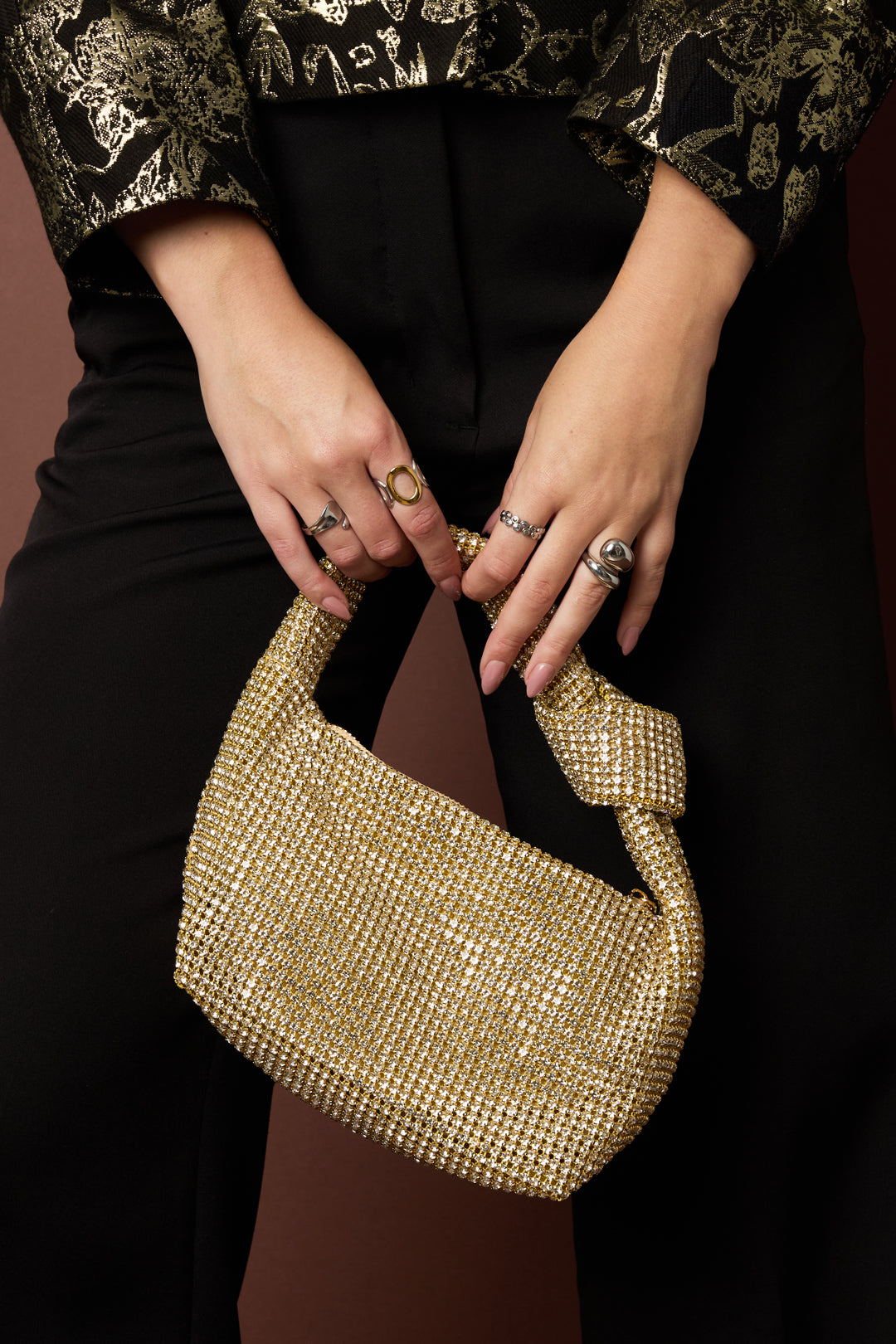 Women's plain polyester handbag – multiple colours – image 3
