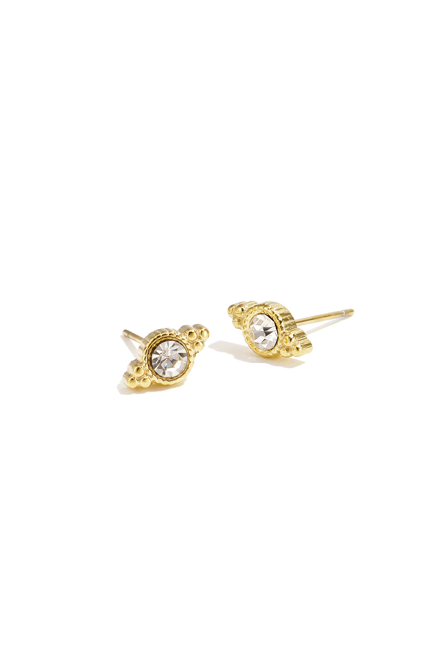Puces d'oreilles pour femmes en acier inoxydable forme organique – couleur or