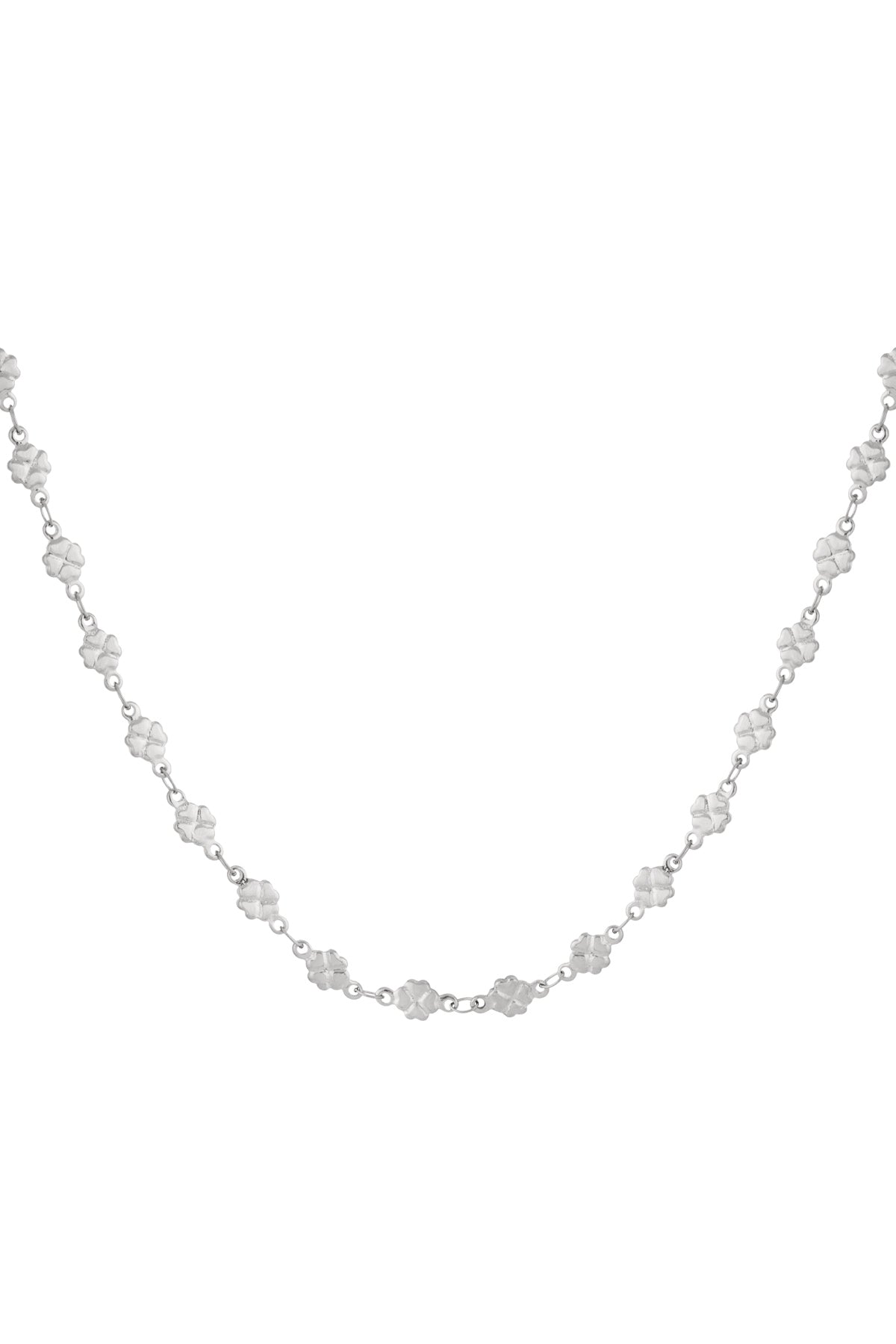 Chaîne de maillons pour femmes en acier inoxydable 304 avec motif de trèfle – couleur or