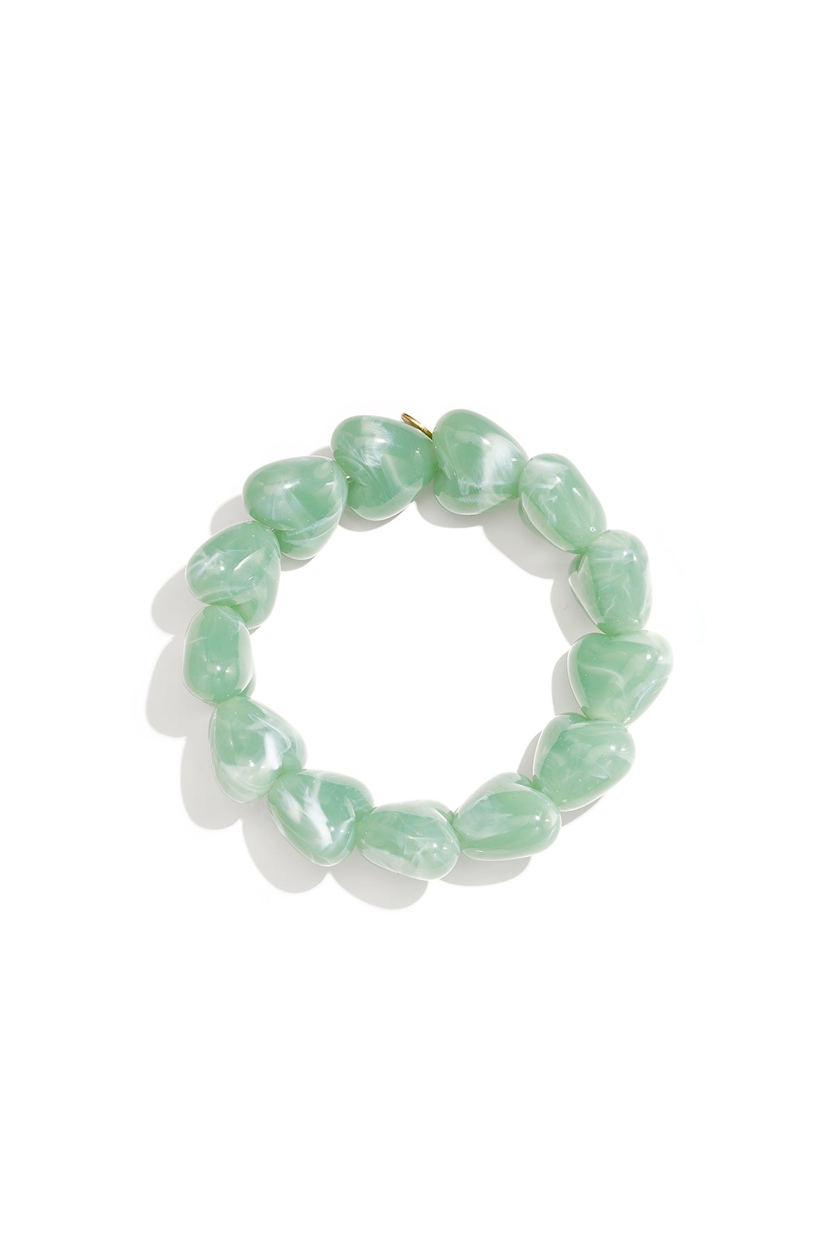 Kralen armband met grote harte kralen