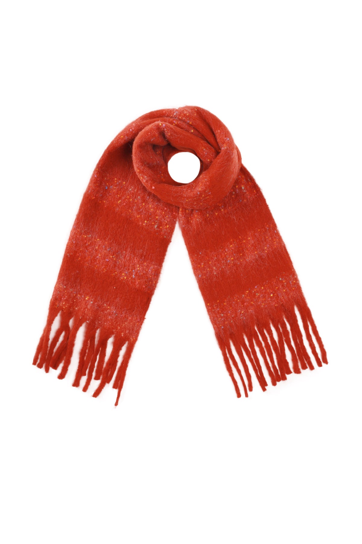 Écharpe d'hiver 100 % polyester à rayures pour femme – plusieurs coloris