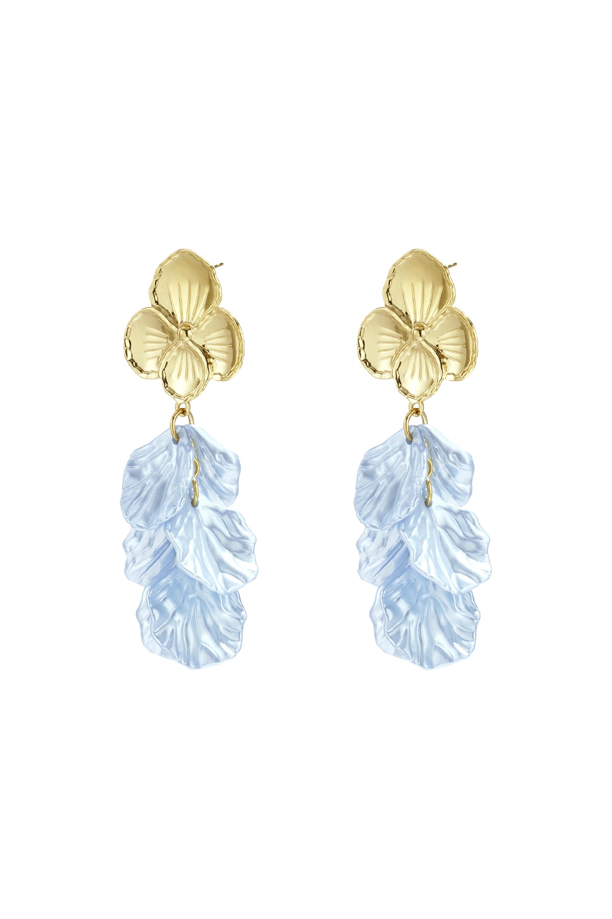 Boucles d'oreilles pendantes pour femmes en acier inoxydable avec motif floral – plusieurs couleurs