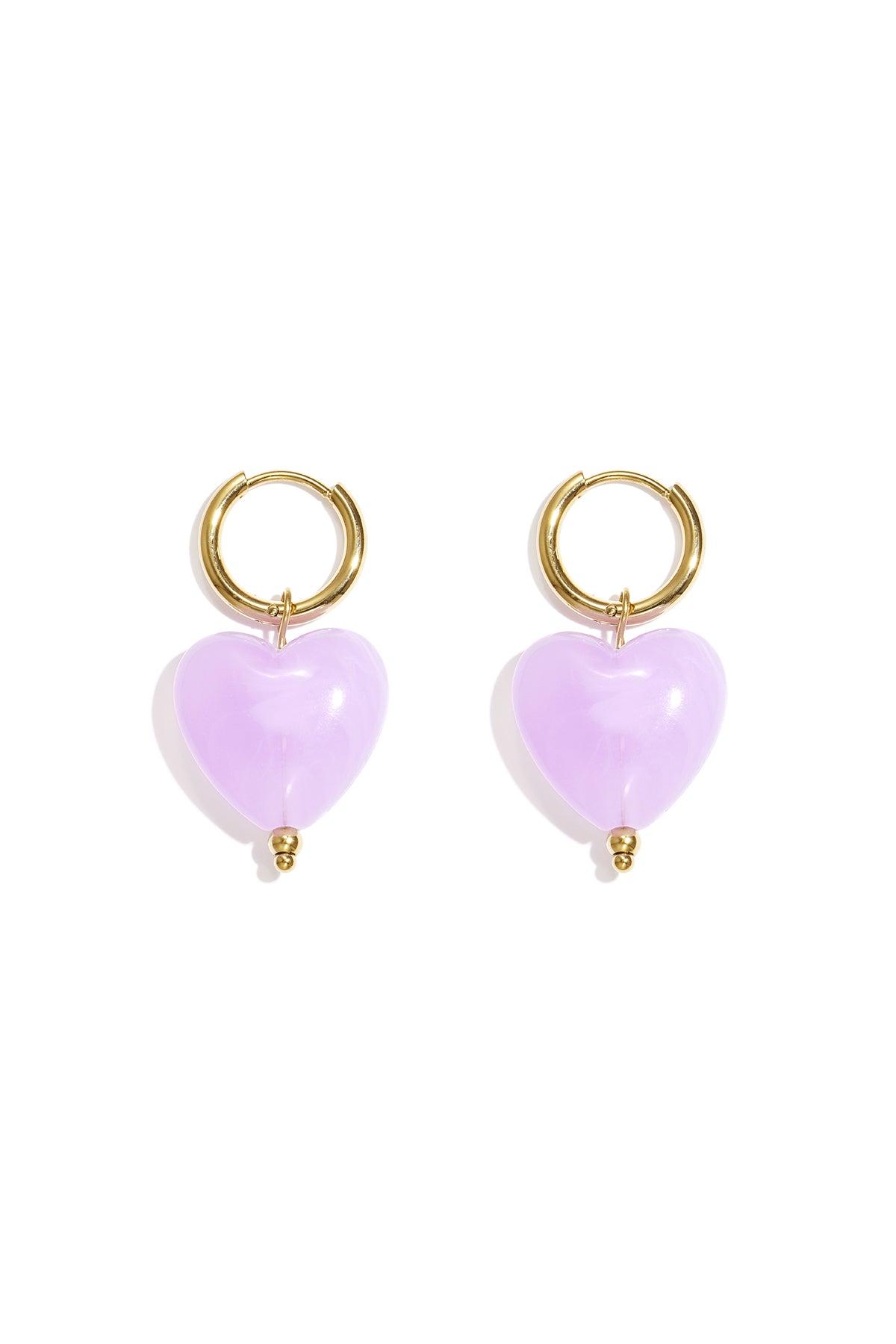 Boucles d'oreilles pendantes en acier inoxydable en forme de cœur pour femme – plusieurs coloris