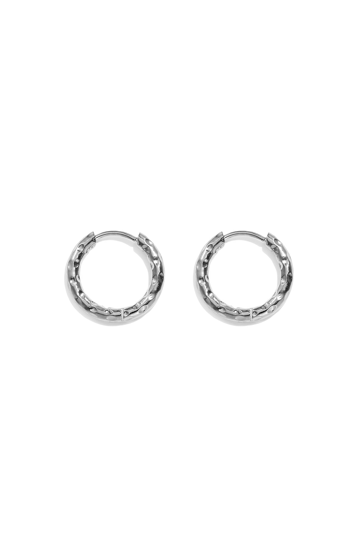 Women's Stainless Steel Round Hoop Earrings – Gold and Silver Tone – image 8