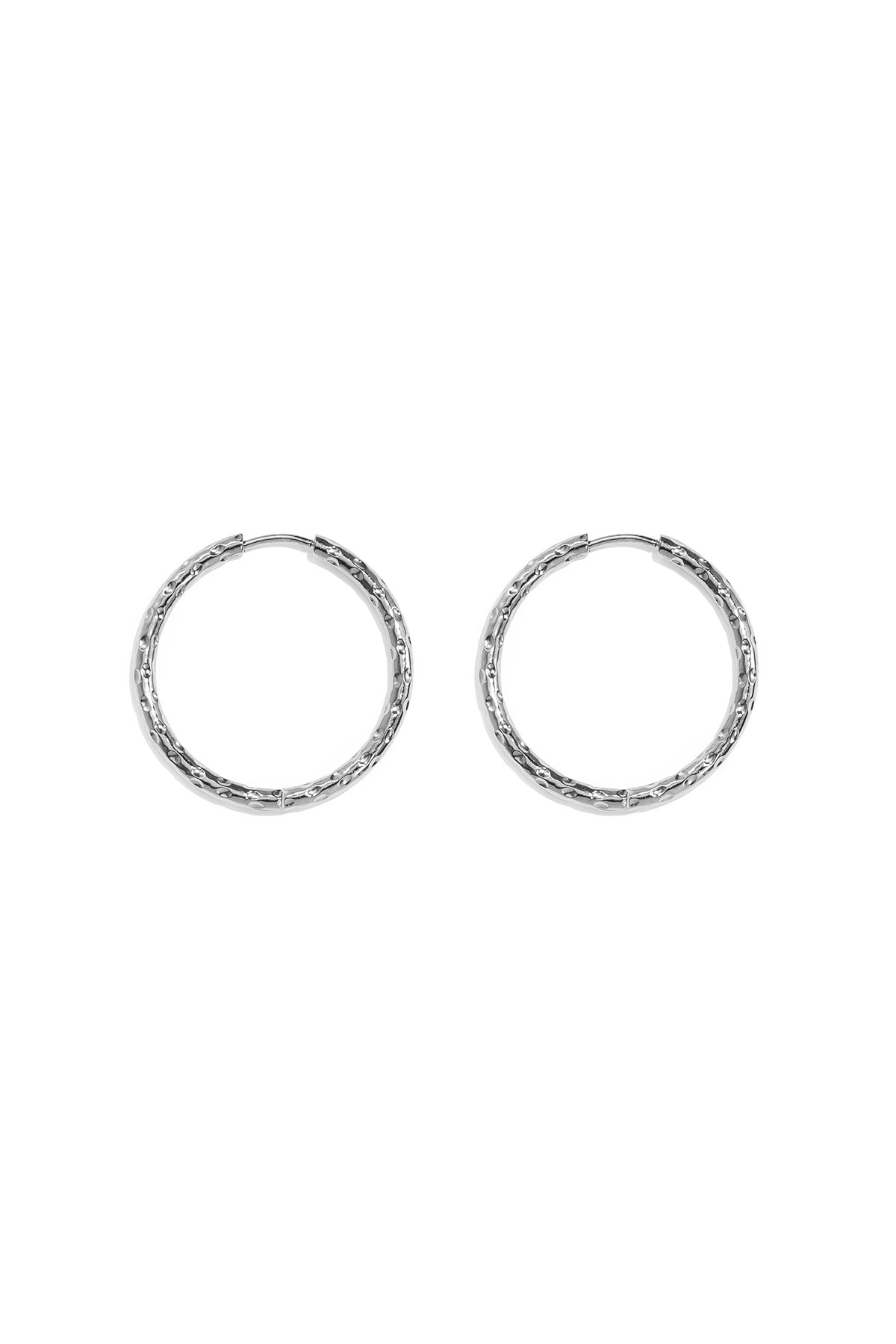 Women's Stainless Steel Round Hoop Earrings – Gold and Silver Tone – image 10