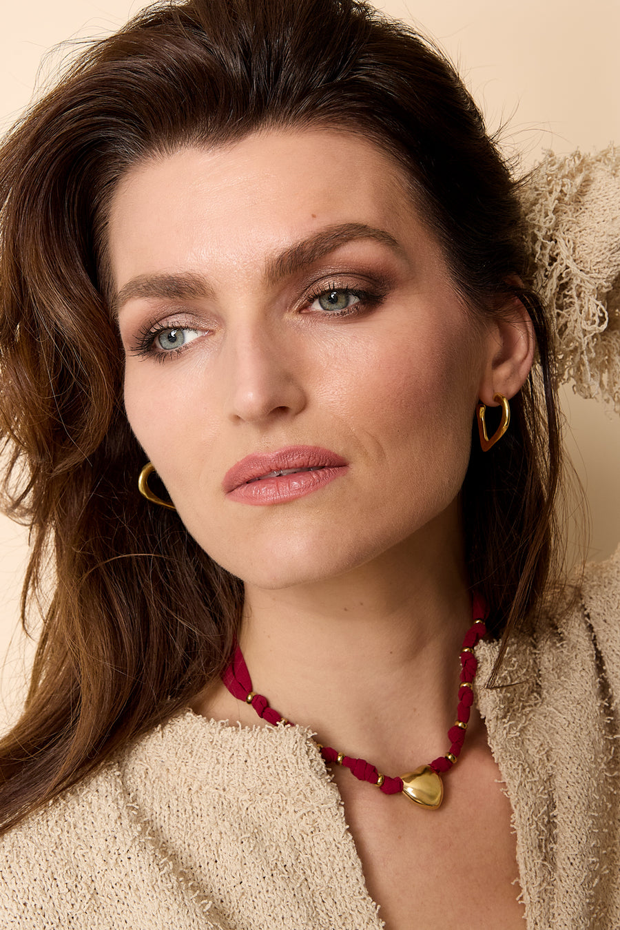 Boucles d'oreilles créoles pour femme en acier inoxydable 304, en forme de cœur – dorées et argentées