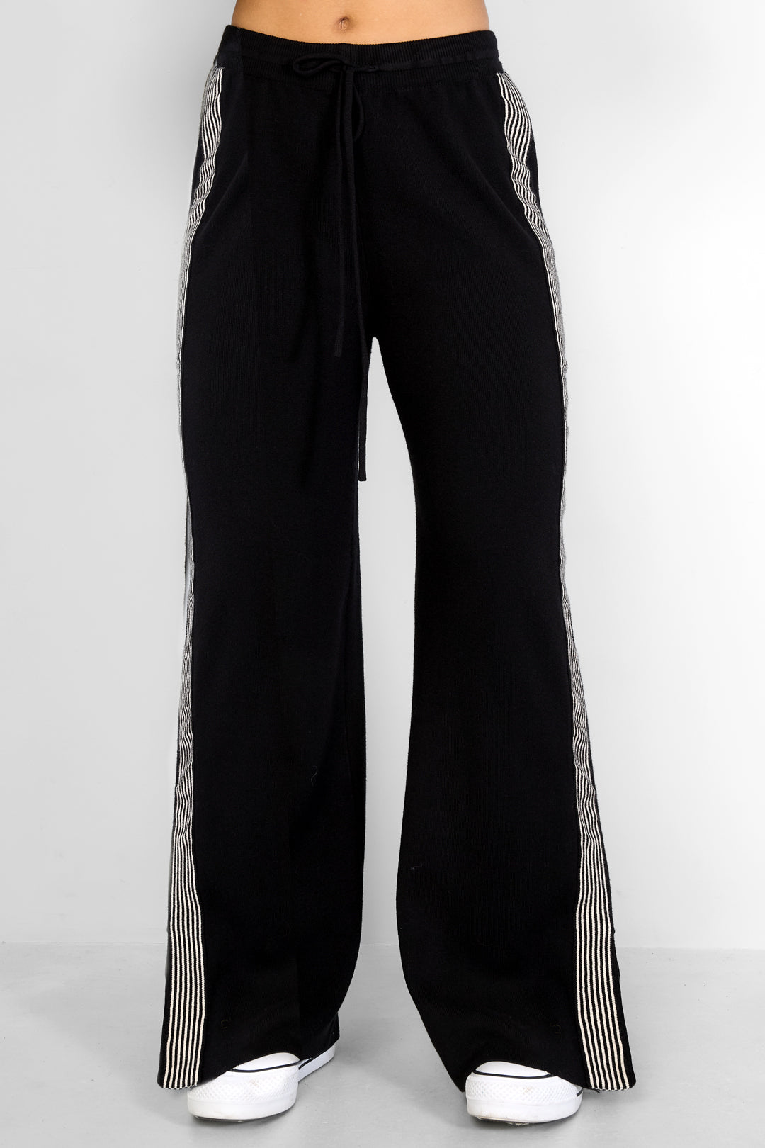 Dames gebreide broek met kleurcontrast – productfoto 8